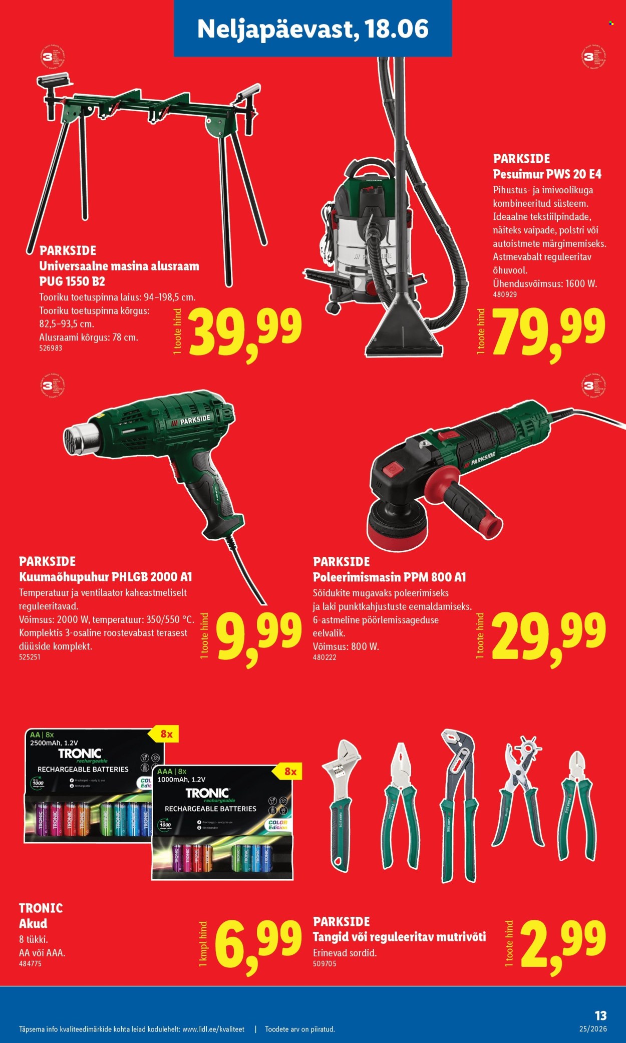 lidl - Lidl kliendileht - Tööstuskaupade pakkumised (15.06 - 21.06.2026) - page: 13