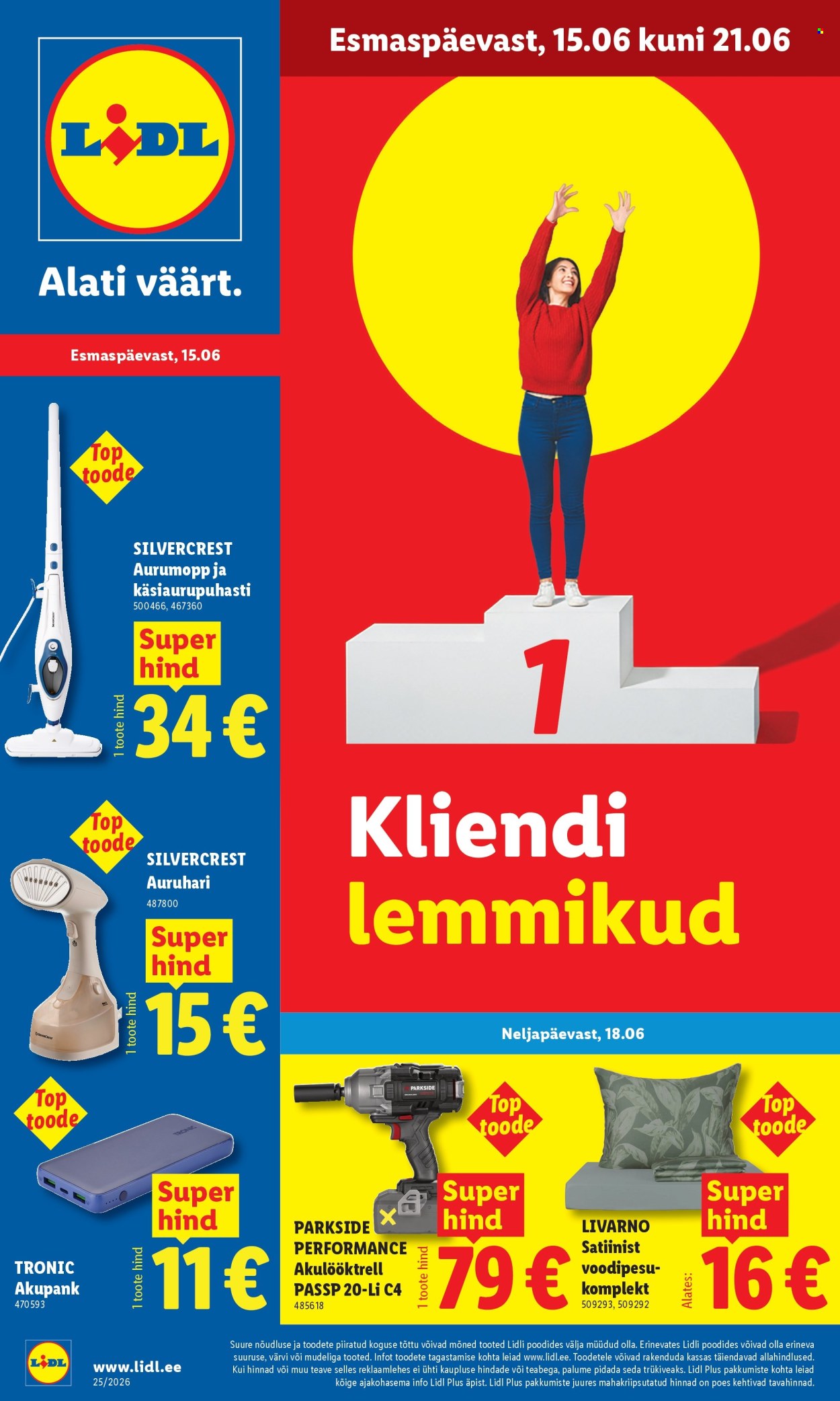 lidl - Lidl kliendileht - Tööstuskaupade pakkumised (15.06 - 21.06.2026)