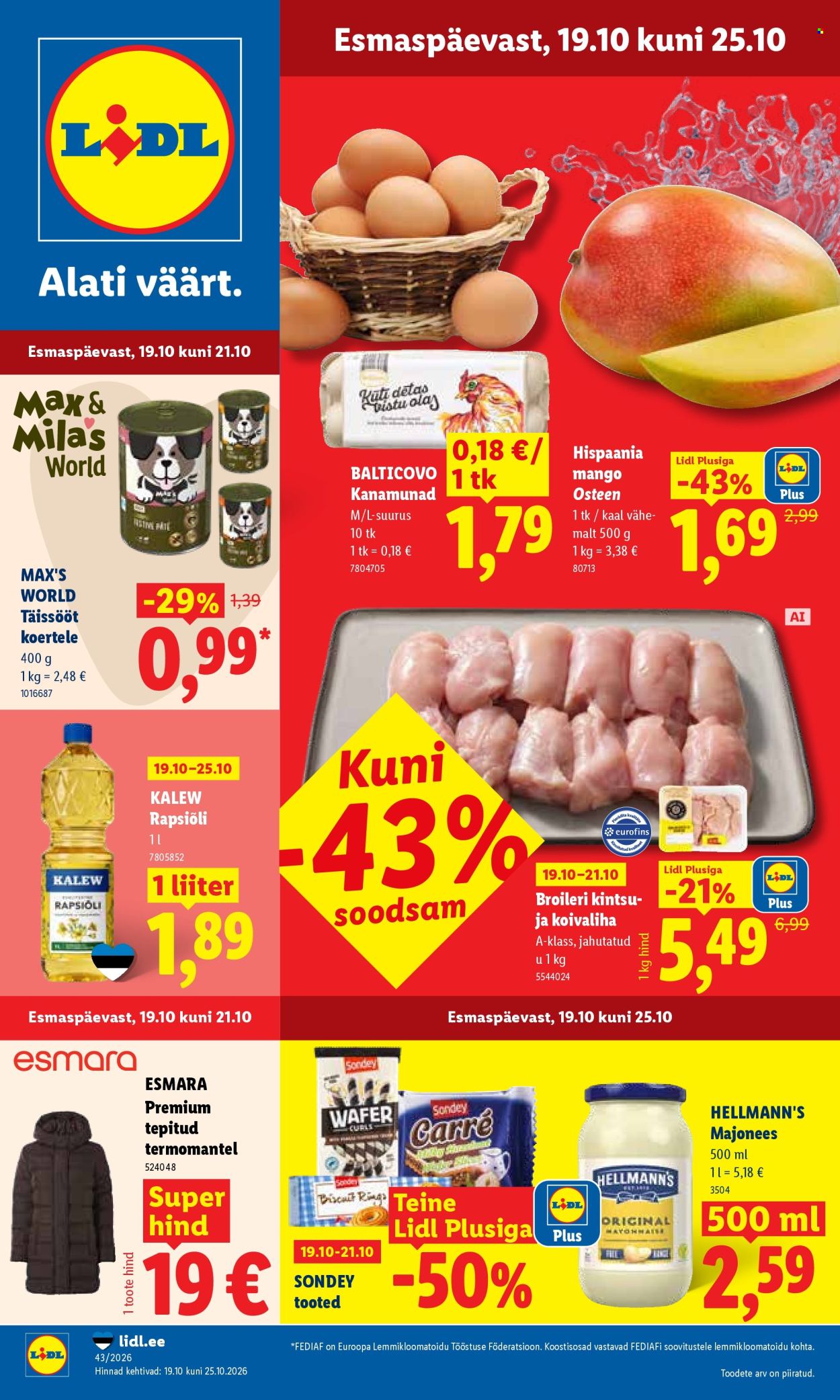lidl - Lidl kliendileht (19.10 - 25.10.2026) - page: 1