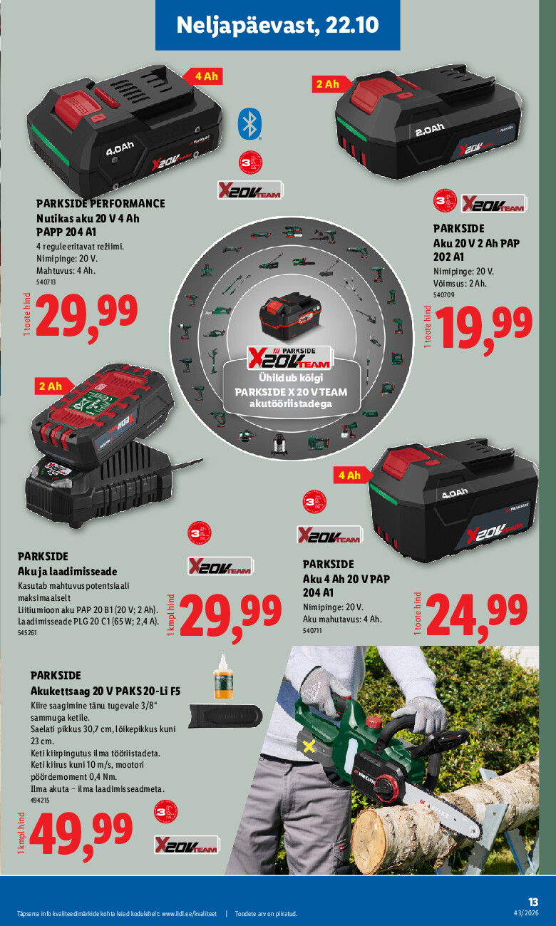 lidl - Tööstuskaupade pakkumised (2026-10-19 - 2026-10-25) - page: 13