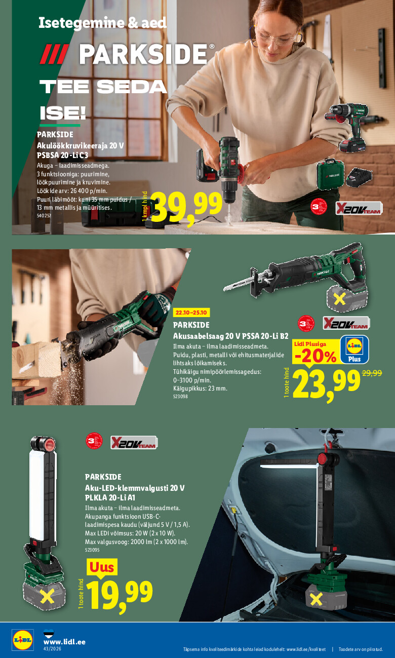 lidl - Tööstuskaupade pakkumised (2026-10-19 - 2026-10-25) - page: 14