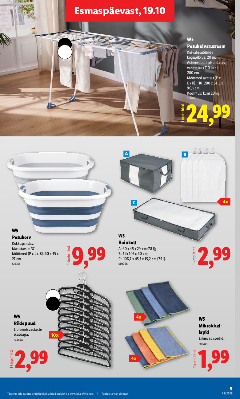 lidl - Tööstuskaupade pakkumised (2026-10-19 - 2026-10-25) - page: 9