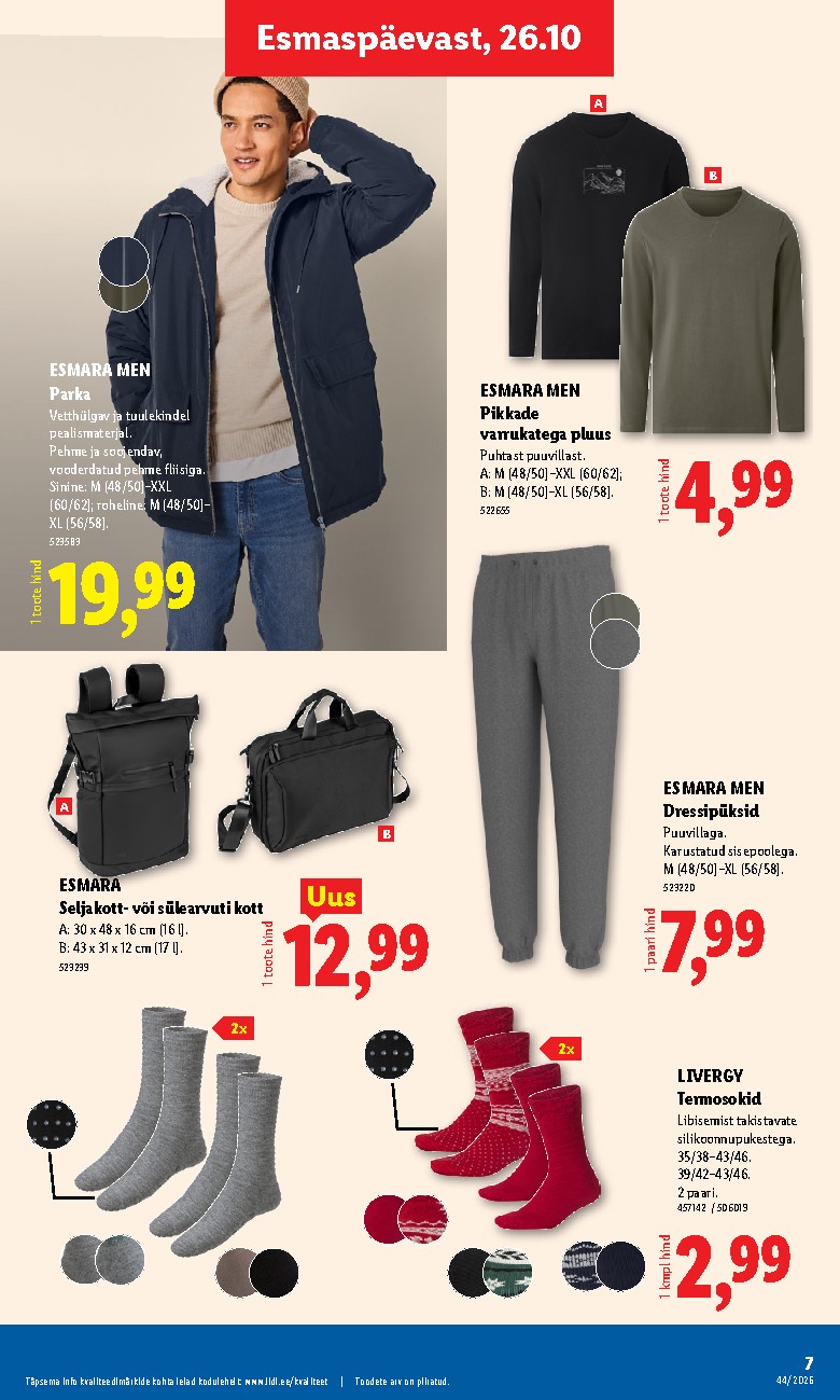 lidl - Tööstuskaupade pakkumised (2026-10-26 - 2026-11-01) - page: 7