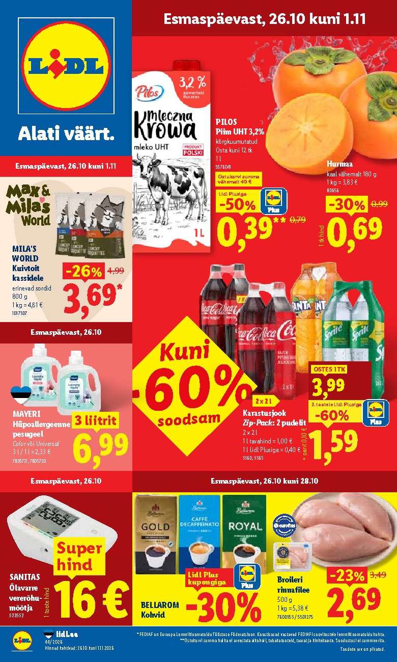 lidl - Kliendileht (2026-10-26 - 2026-11-01) - page: 1