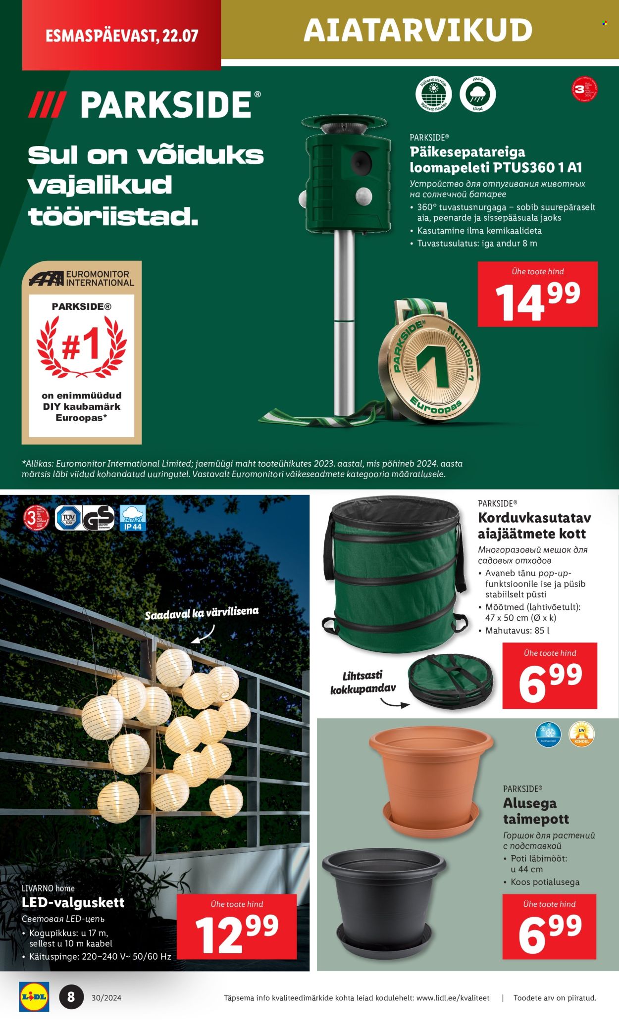 lidl - Lidl kliendileht - Tööstuskaupade pakkumised (22.07 - 28.07.2024) - page: 8