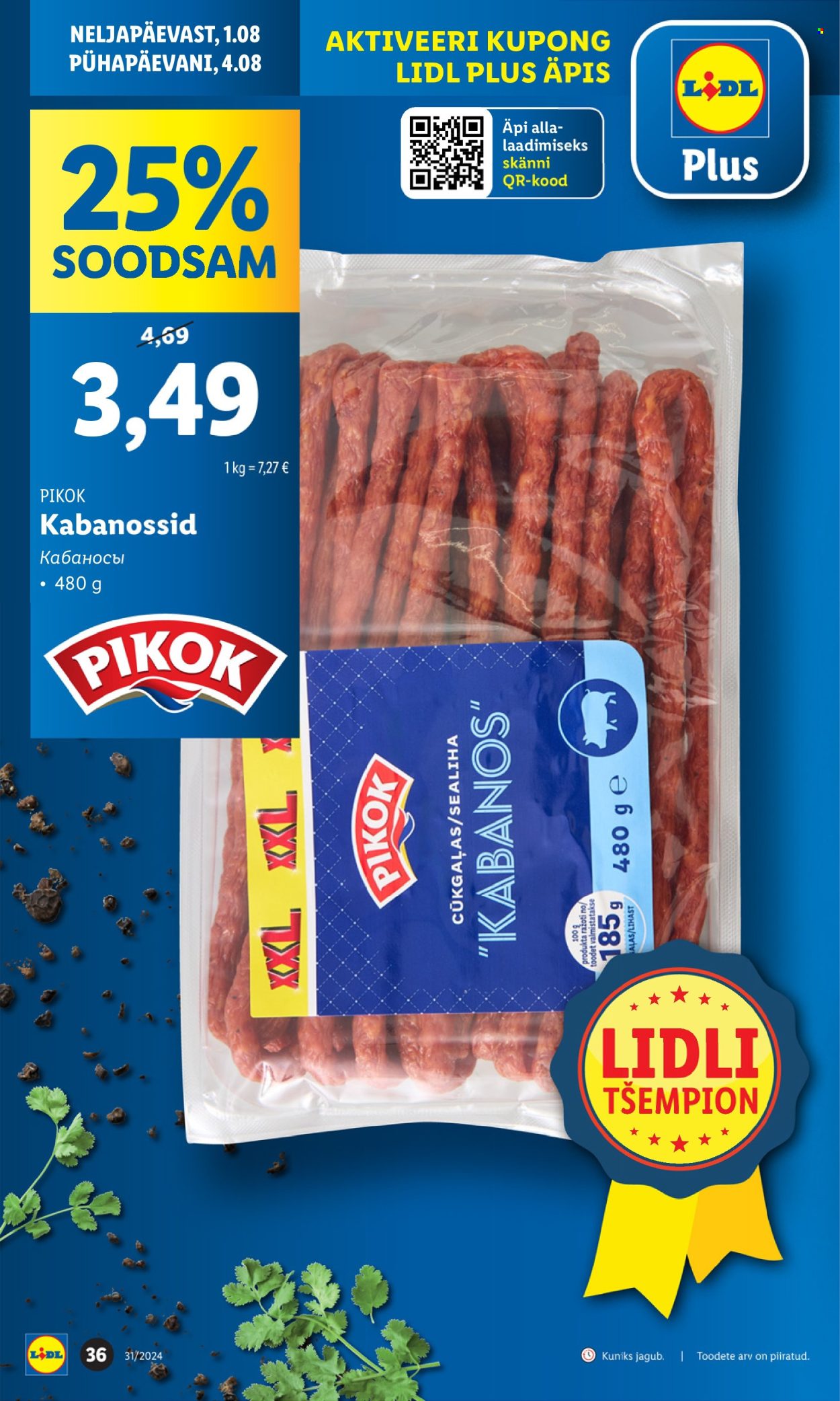 lidl - Lidl kliendileht - Kliendileht (29.07 - 4.08.2024) - page: 36