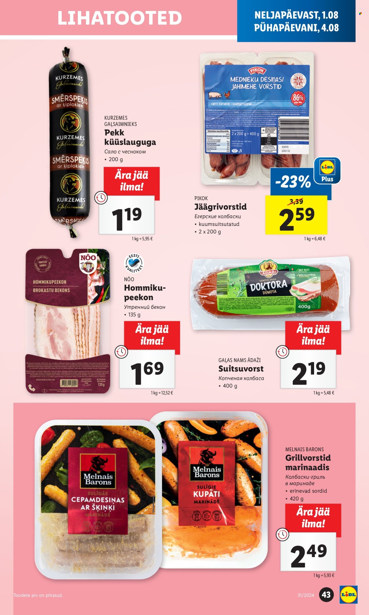 lidl - Lidl kliendileht - Kliendileht (29.07 - 4.08.2024) - page: 43