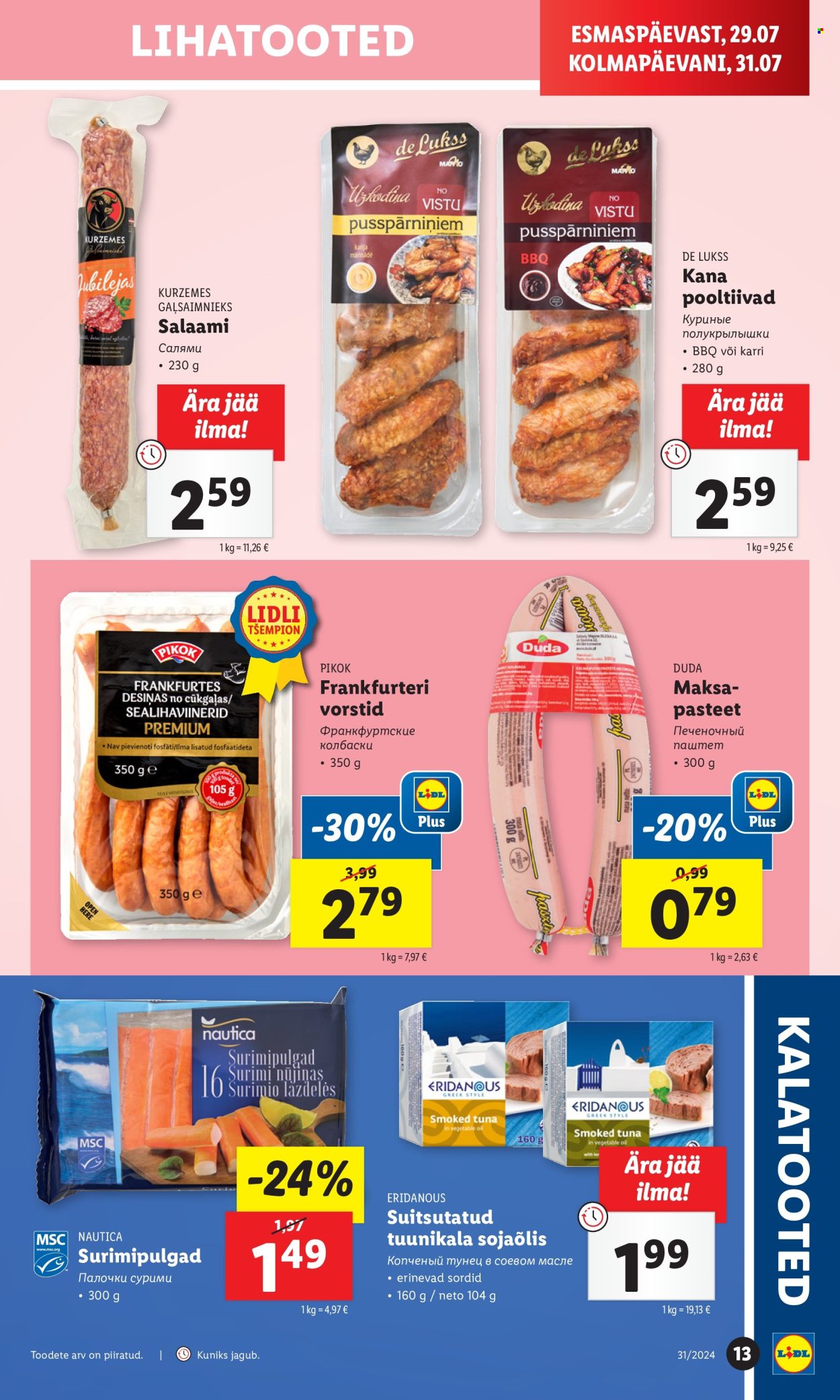 lidl - Lidl kliendileht - Kliendileht (29.07 - 4.08.2024) - page: 13