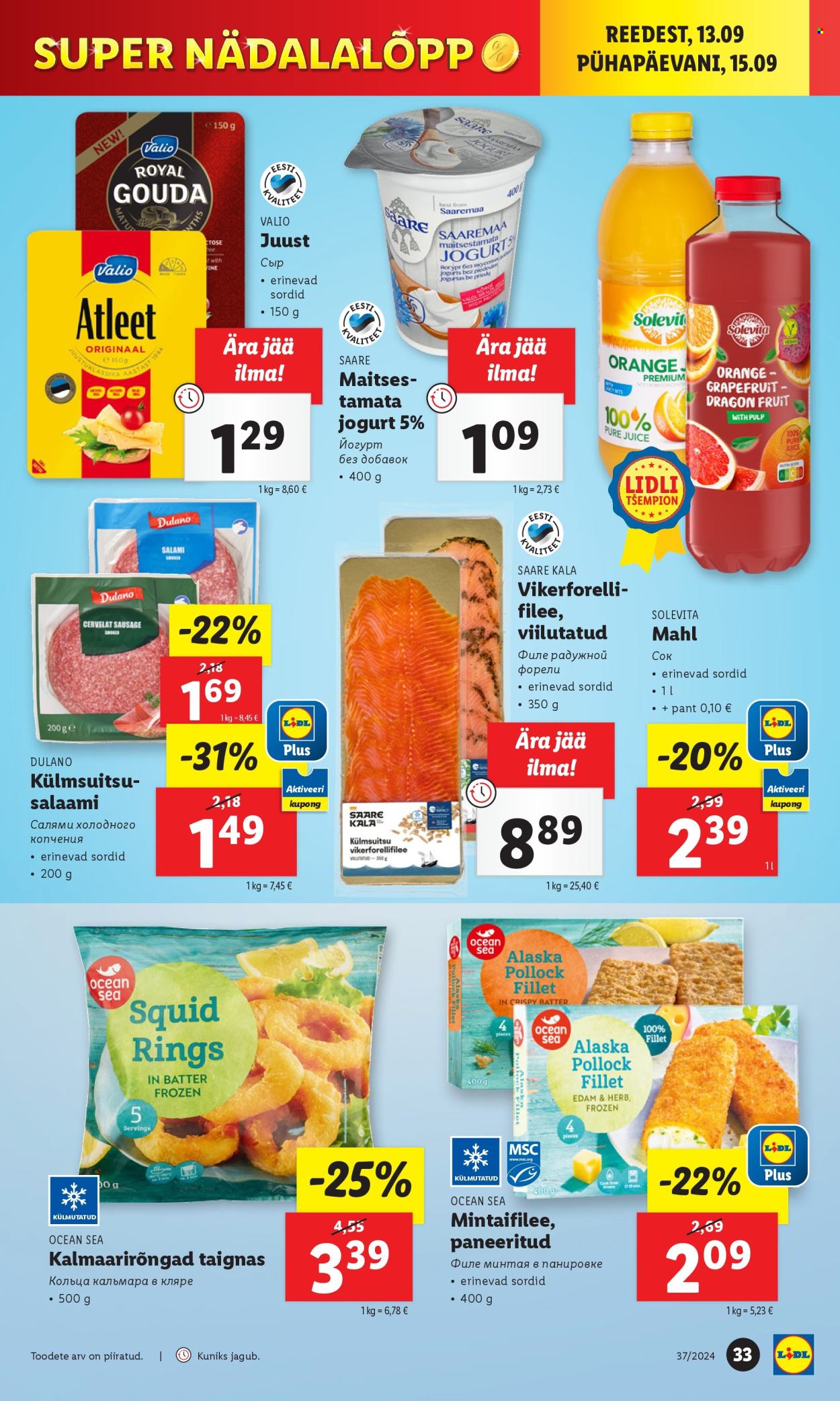 lidl - Lidl kliendileht - Kliendileht (9.09 - 15.09.2024) - page: 33