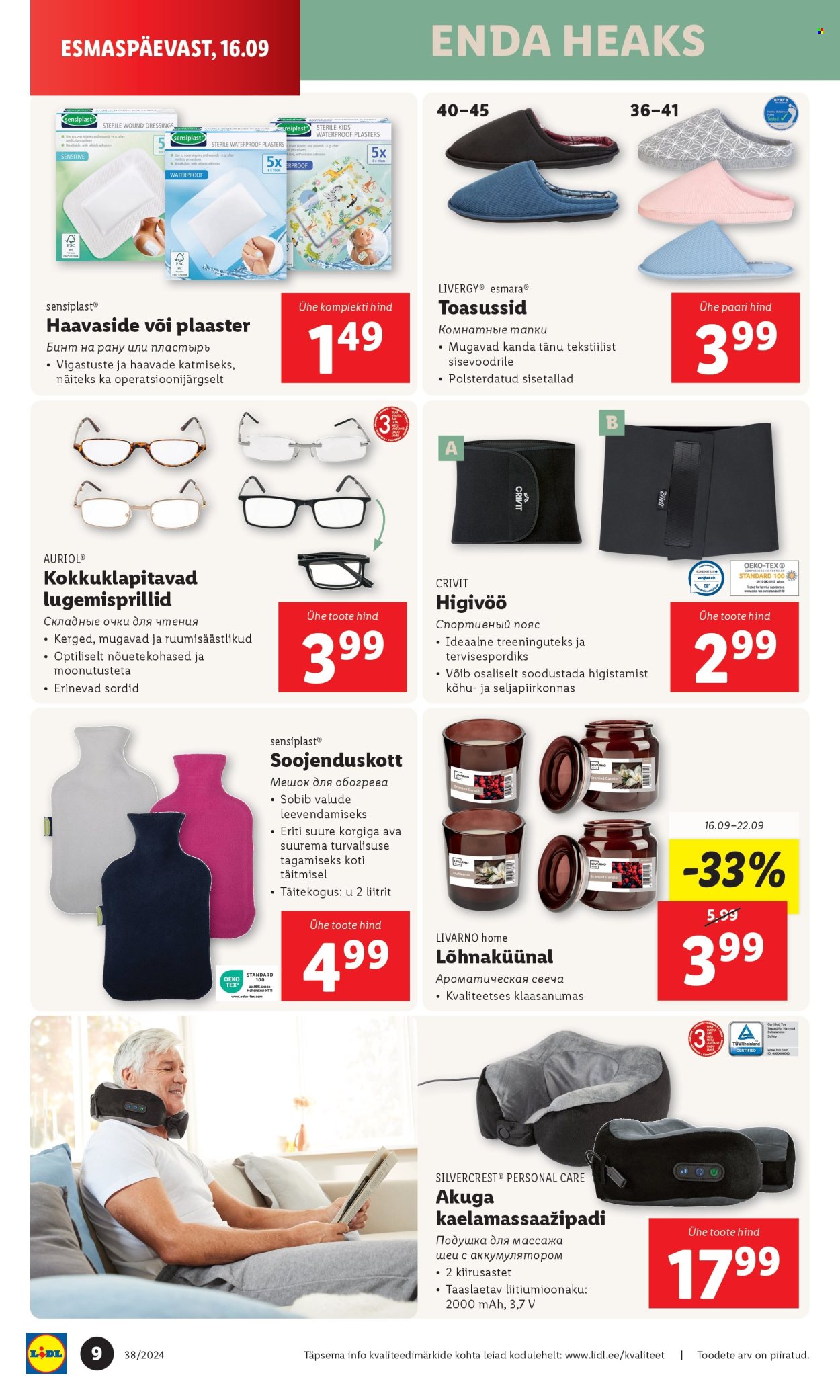 lidl - Lidl kliendileht - Tööstuskaupade pakkumised (16.09 - 22.09.2024) - page: 9