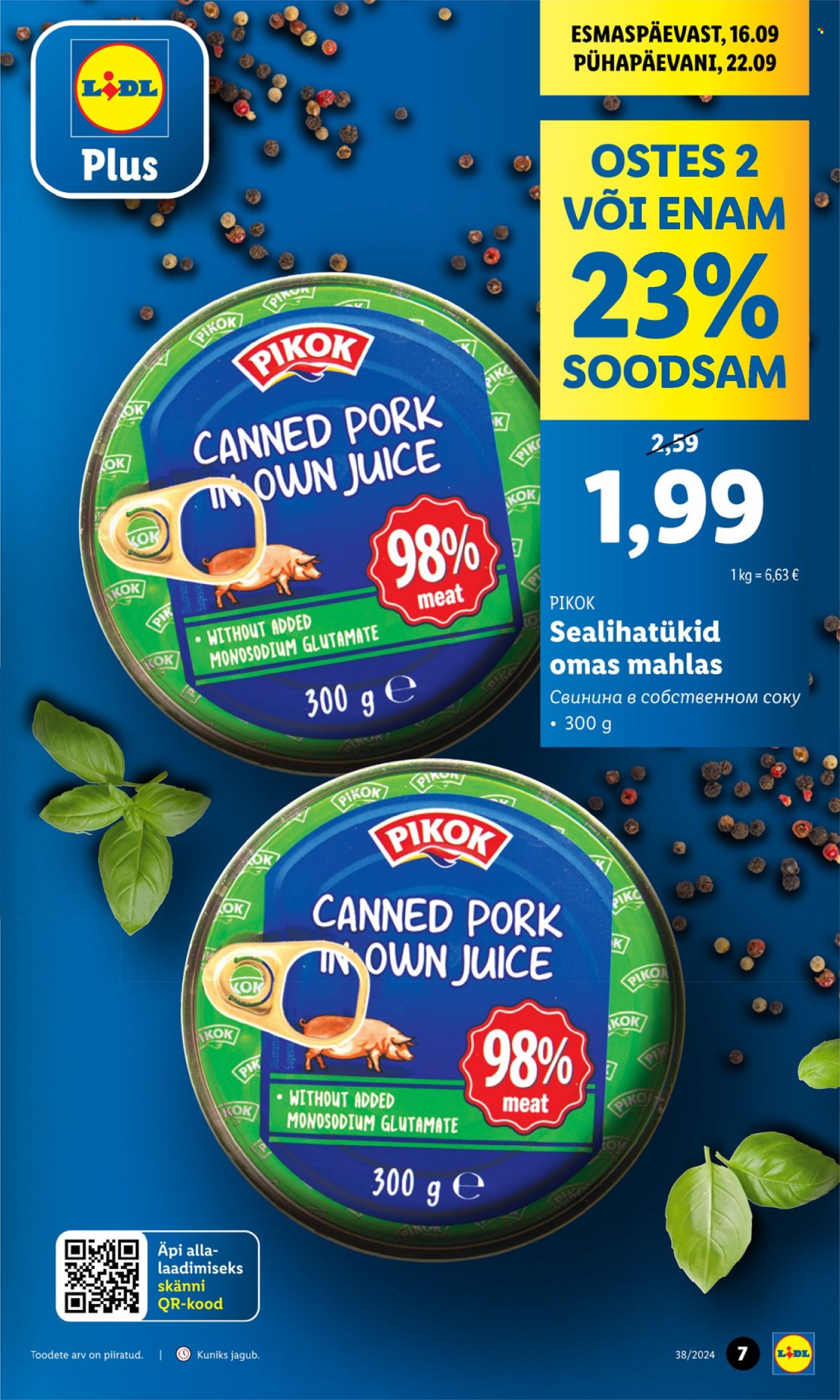 lidl - Lidl kliendileht - Kliendileht (16.09 - 22.09.2024) - page: 7