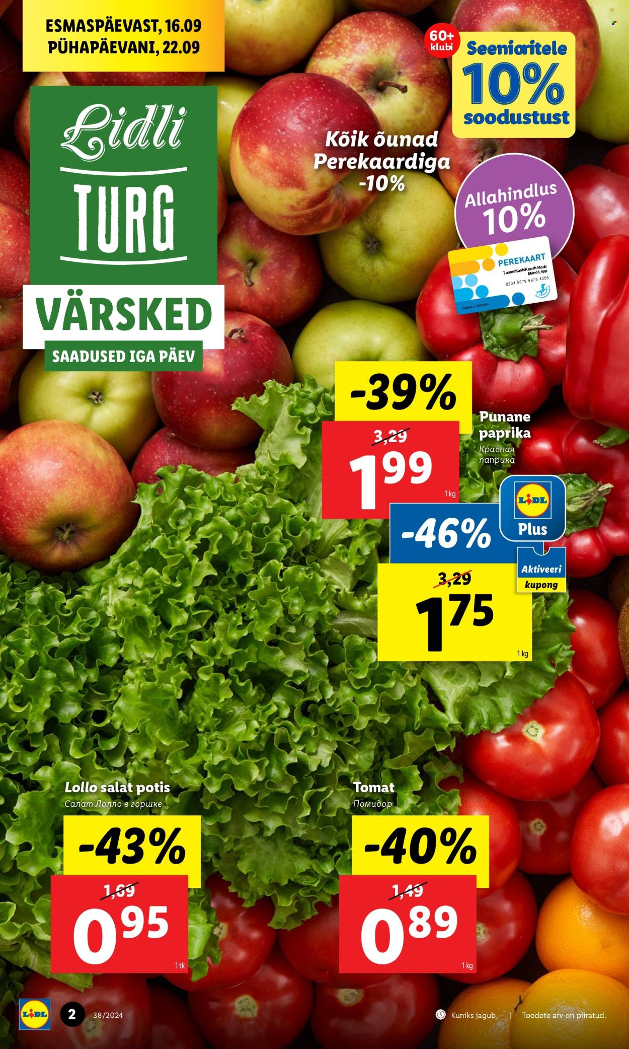 lidl - Lidl kliendileht - Kliendileht (16.09 - 22.09.2024) - page: 2