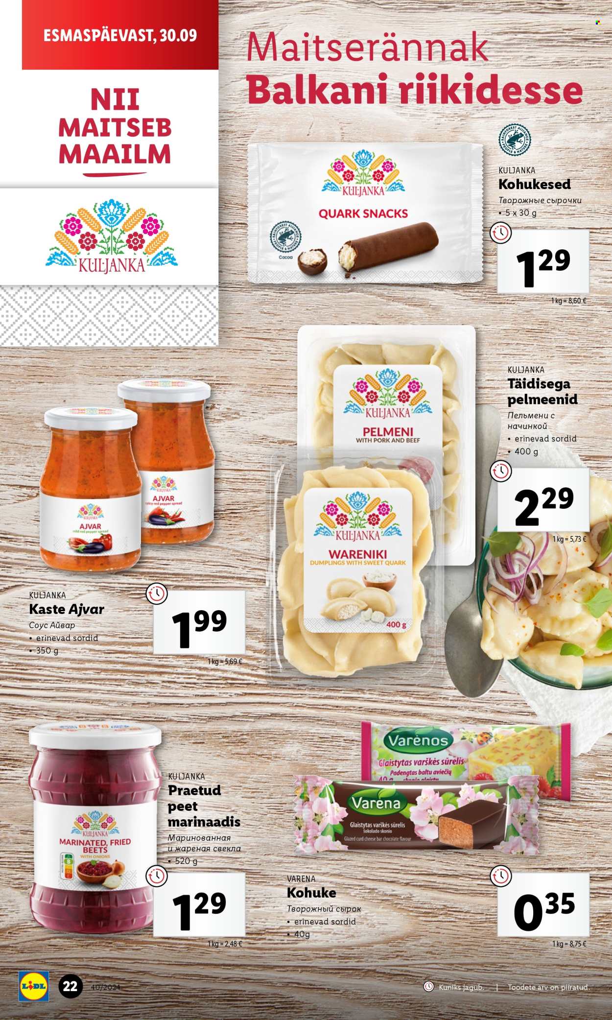 lidl - Lidl kliendileht - Kliendileht (30.09 - 6.10.2024) - page: 22