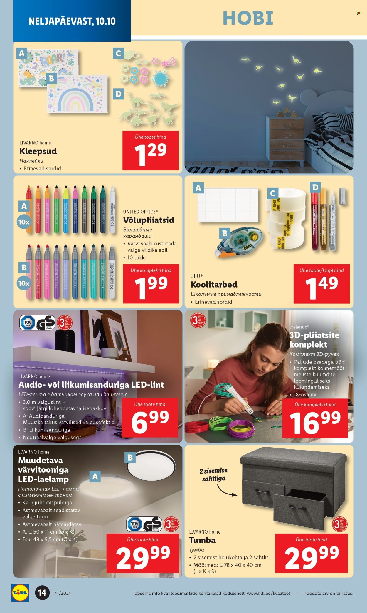 lidl - Lidl kliendileht - Tööstuskaupade pakkumised (7.10 - 13.10.2024) - page: 14