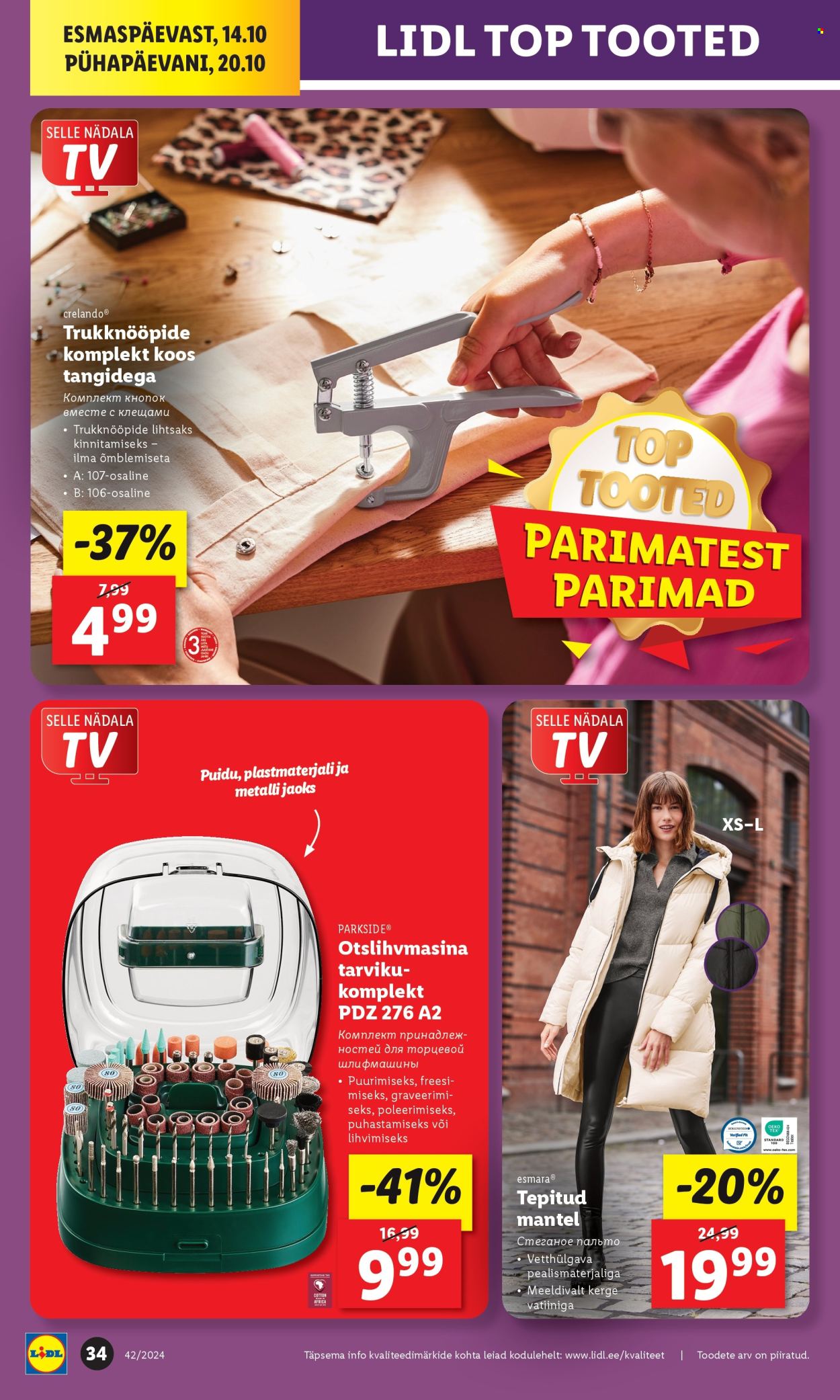 lidl - Lidl kliendileht - Kliendileht (14.10 - 20.10.2024) - page: 34