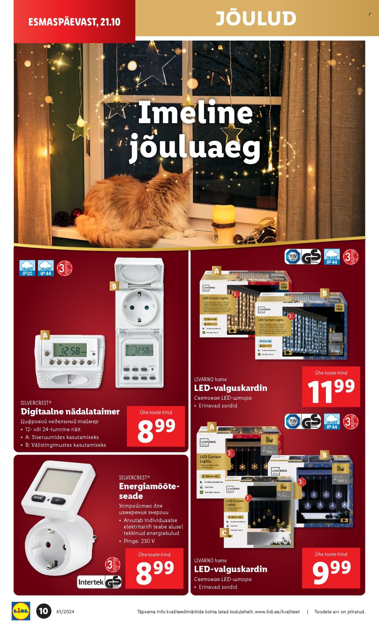 lidl - Lidl kliendileht - Tööstuskaupade pakkumised (21.10 - 27.10.2024) - page: 10