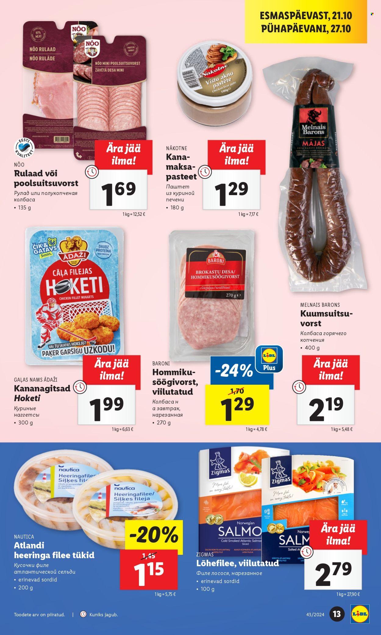 lidl - Lidl kliendileht - Kliendileht (21.10 - 27.10.2024) - page: 13