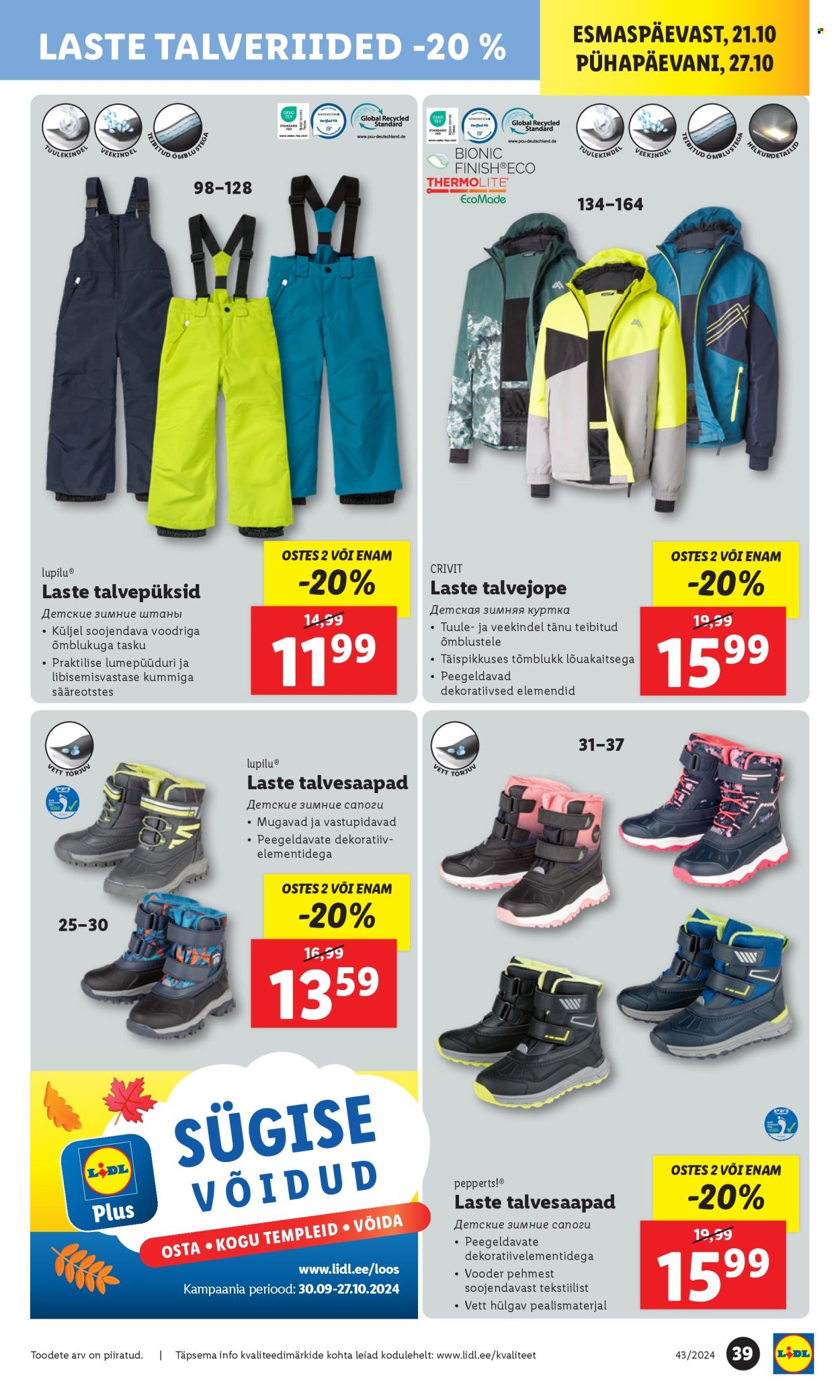 lidl - Lidl kliendileht - Kliendileht (21.10 - 27.10.2024) - page: 39