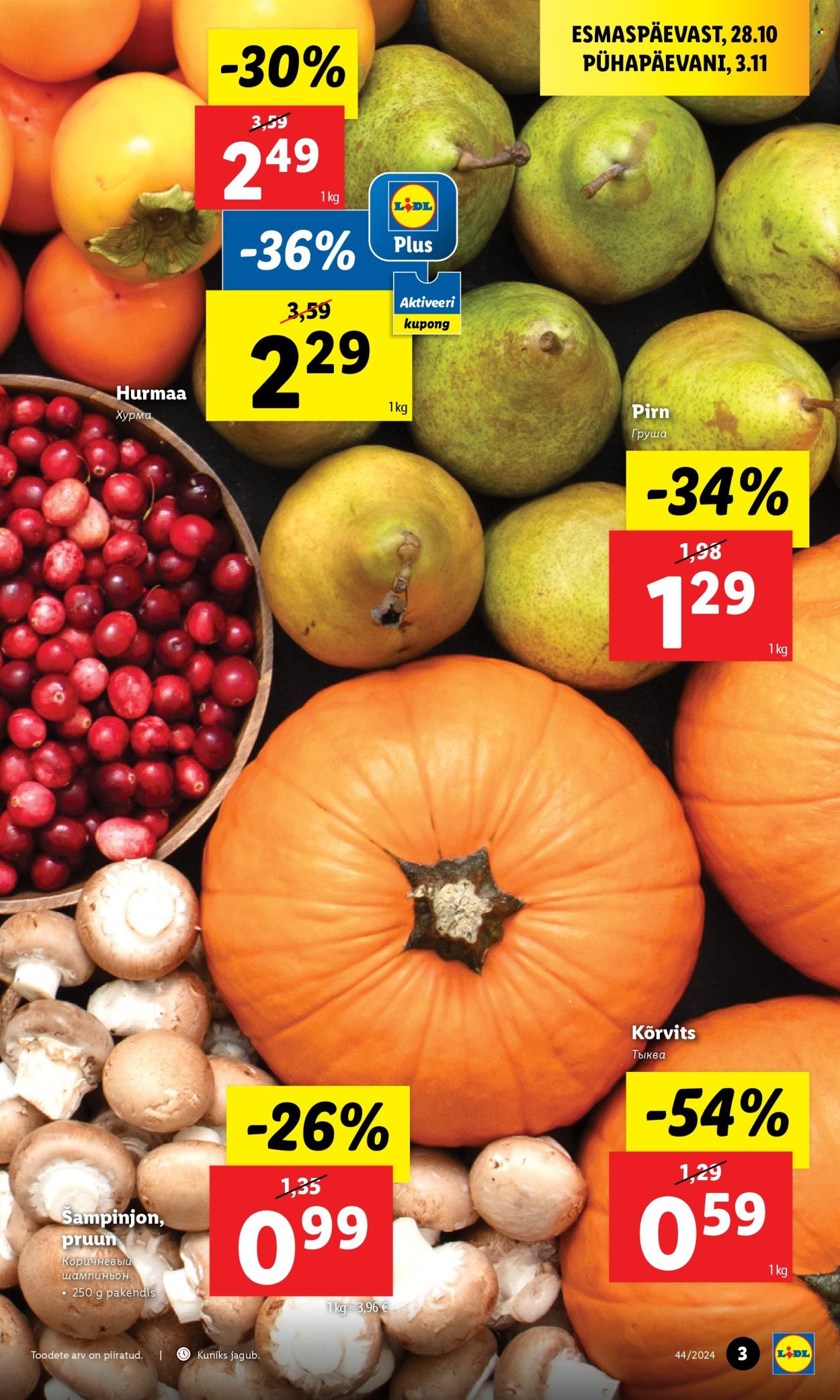 lidl - Lidl kliendileht - Kliendileht (28.10 - 3.11.2024) - page: 3