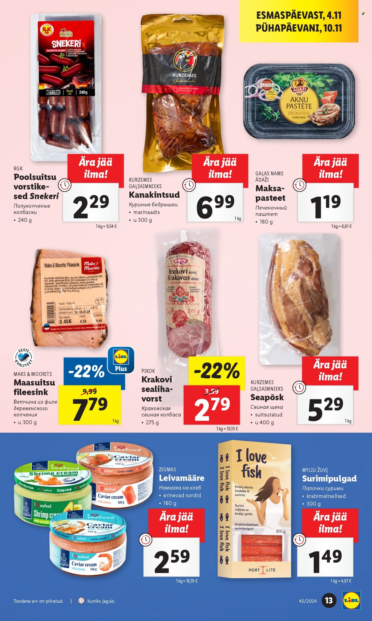 lidl - Lidl kliendileht - Kliendileht (4.11 - 10.11.2024) - page: 13