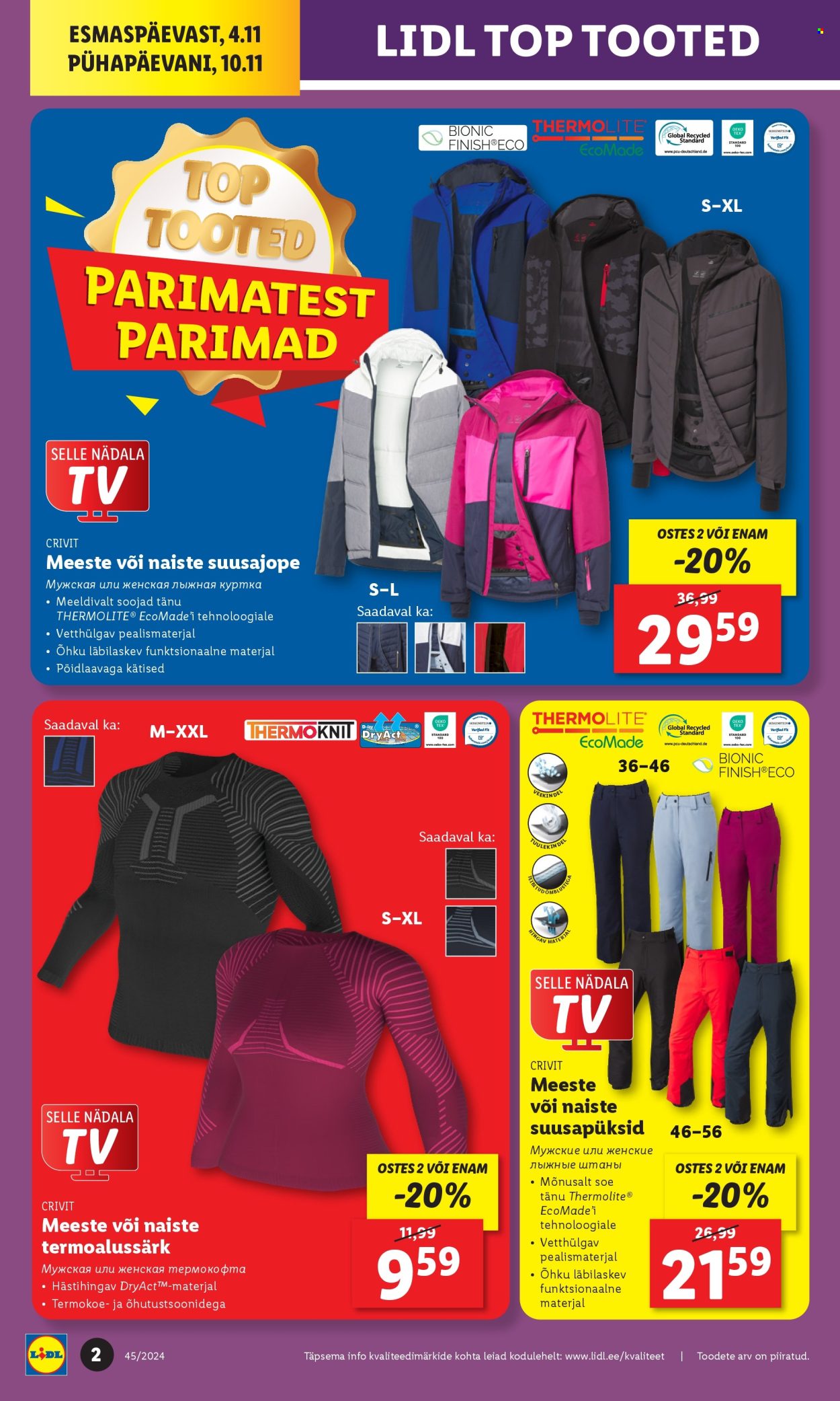 lidl - Lidl kliendileht - Tööstuskaupade pakkumised (4.11 - 10.11.2024) - page: 2