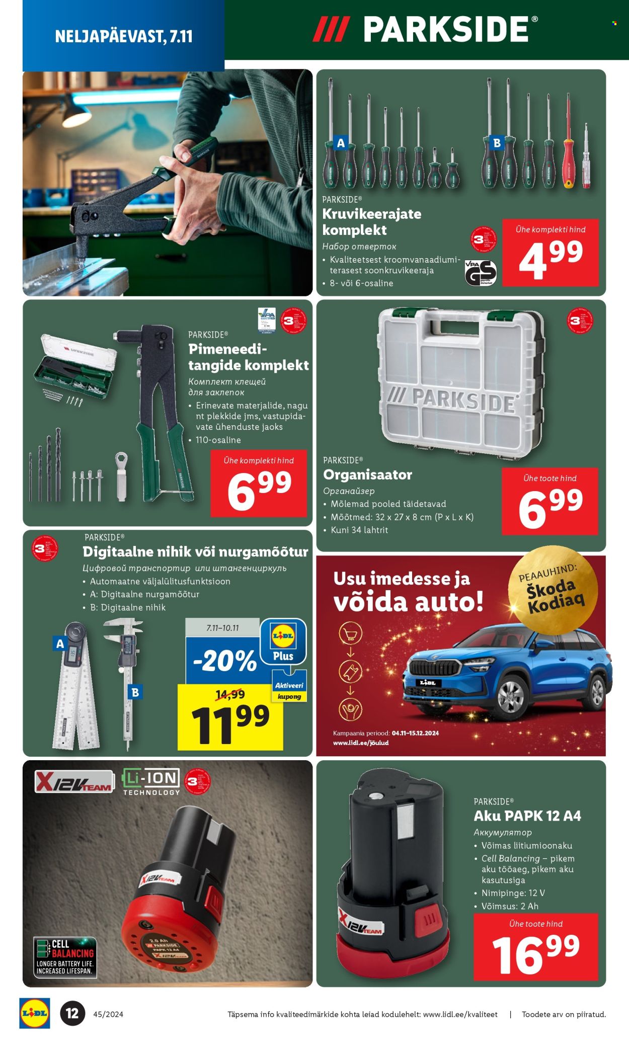 lidl - Lidl kliendileht - Tööstuskaupade pakkumised (4.11 - 10.11.2024) - page: 12