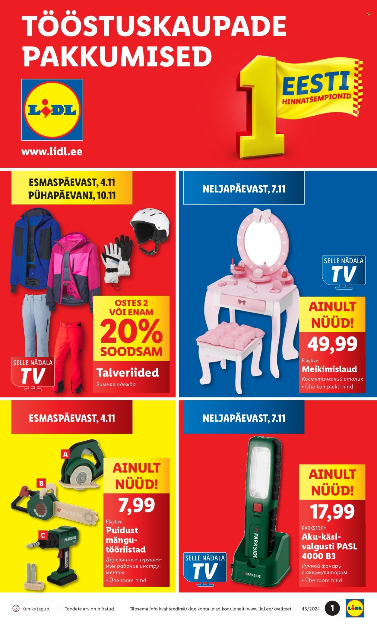 lidl - Lidl kliendileht - Tööstuskaupade pakkumised (4.11 - 10.11.2024)