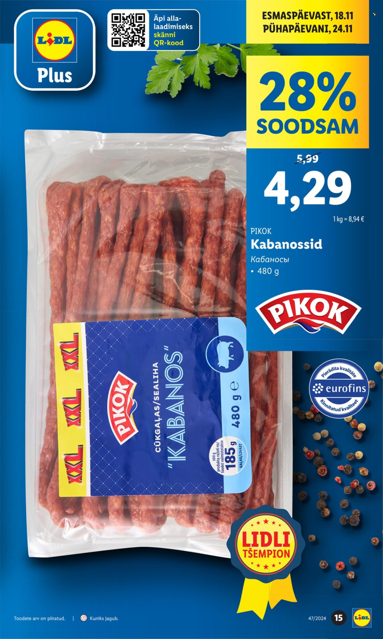 lidl - Lidl kliendileht - Kliendileht (21.11 - 24.11.2024) - page: 15