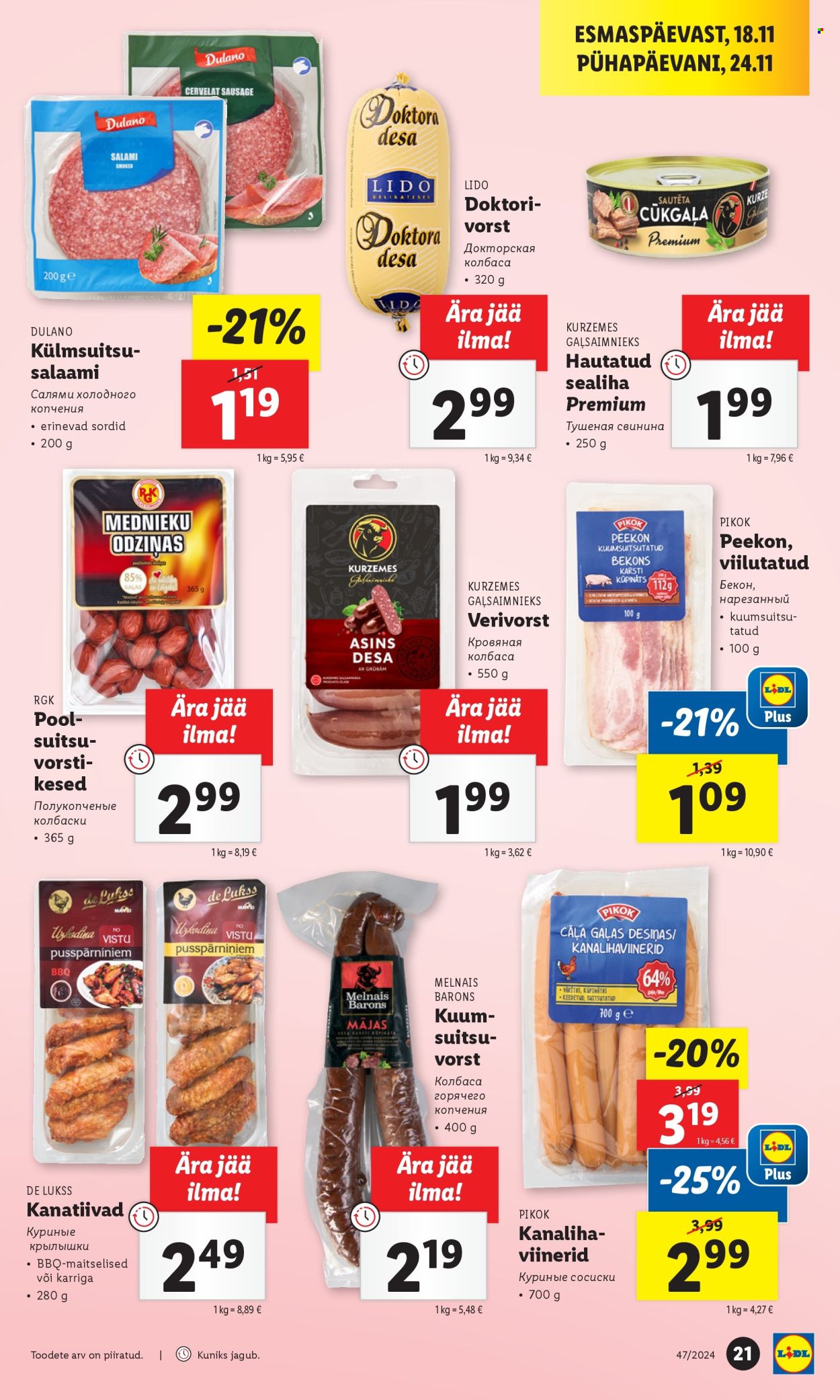 lidl - Lidl kliendileht - Kliendileht (21.11 - 24.11.2024) - page: 21