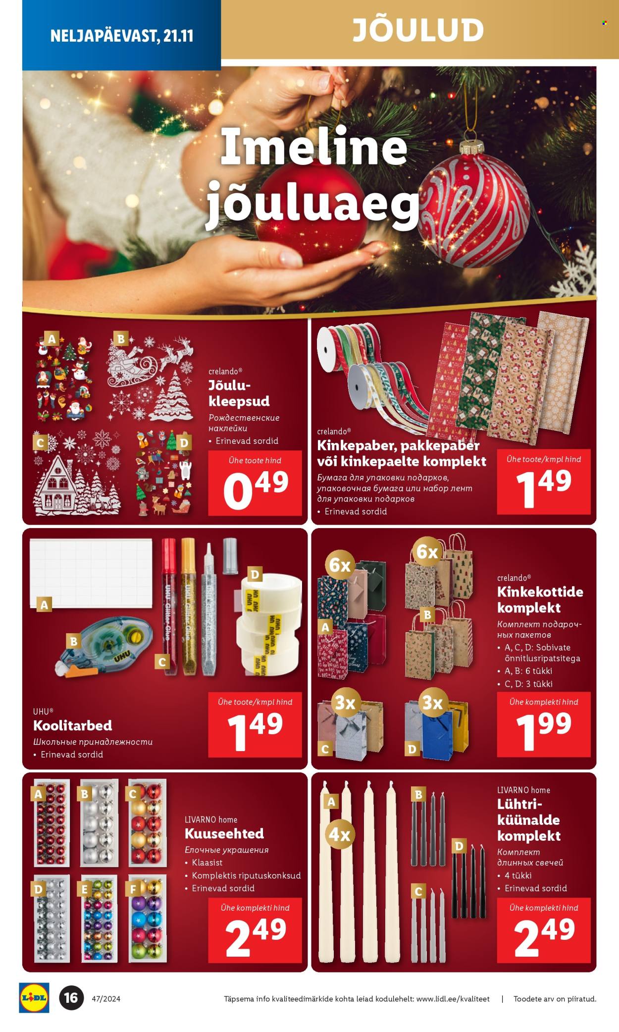 lidl - Lidl kliendileht - Tööstuskaupade pakkumised (18.11 - 24.11.2024) - page: 16