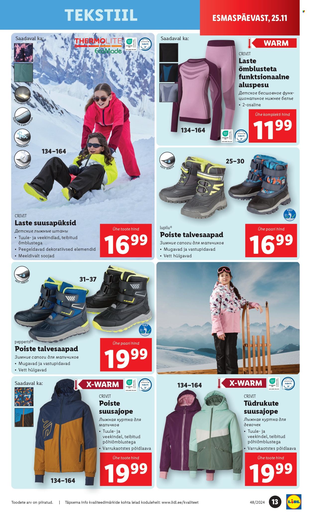 lidl - Lidl kliendileht - Tööstuskaupade pakkumised (25.11 - 1.12.2024) - page: 13