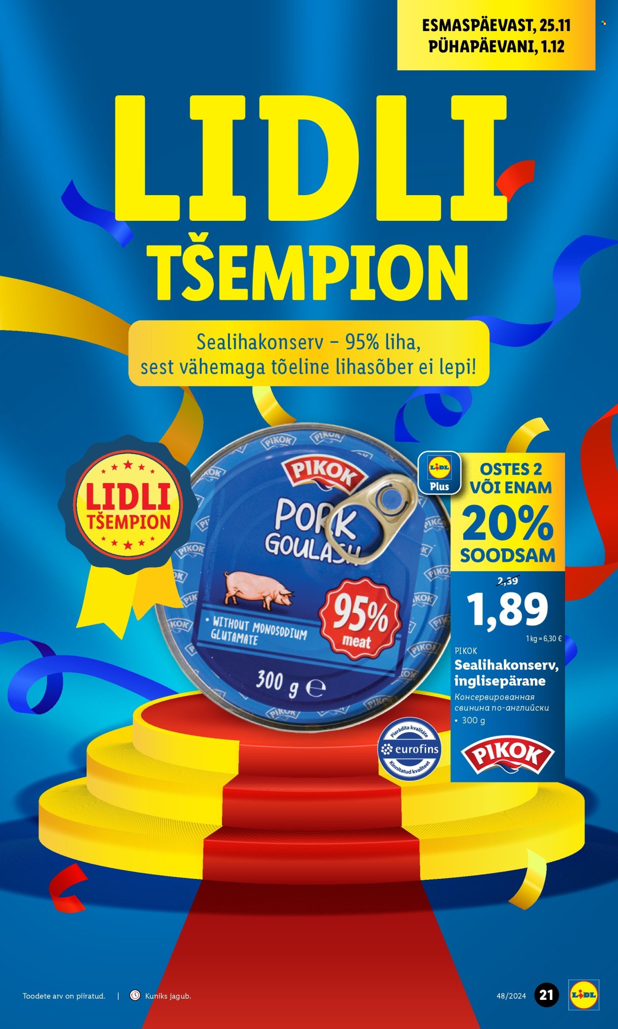 lidl - Lidl kliendileht (25.11 - 1.12.2024) - page: 21