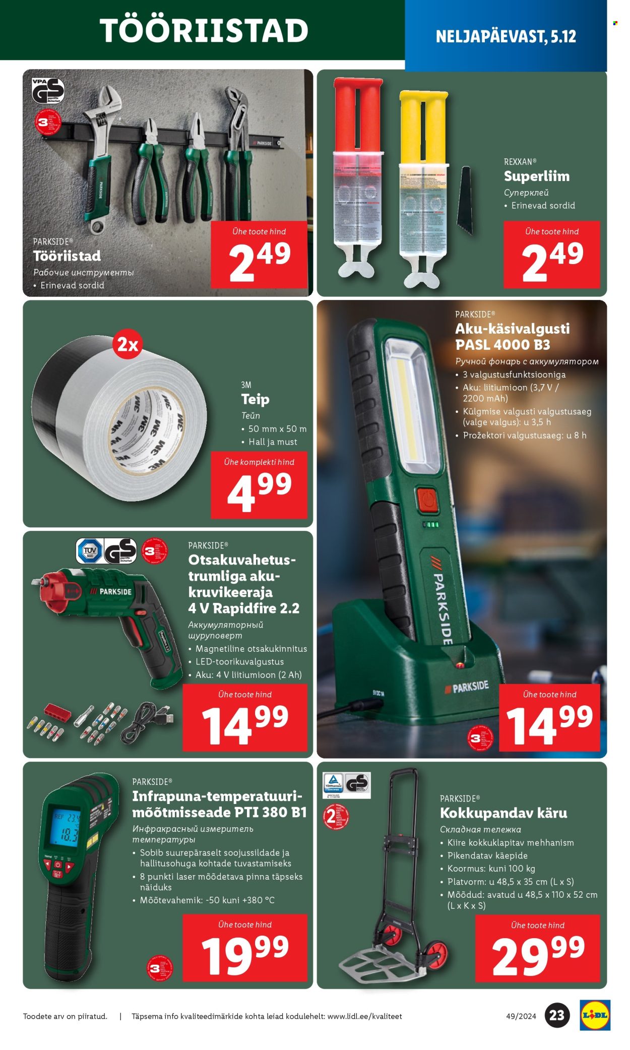 lidl - Lidl kliendileht - Tööstuskaupade pakkumised (2.12 - 8.12.2024) - page: 23