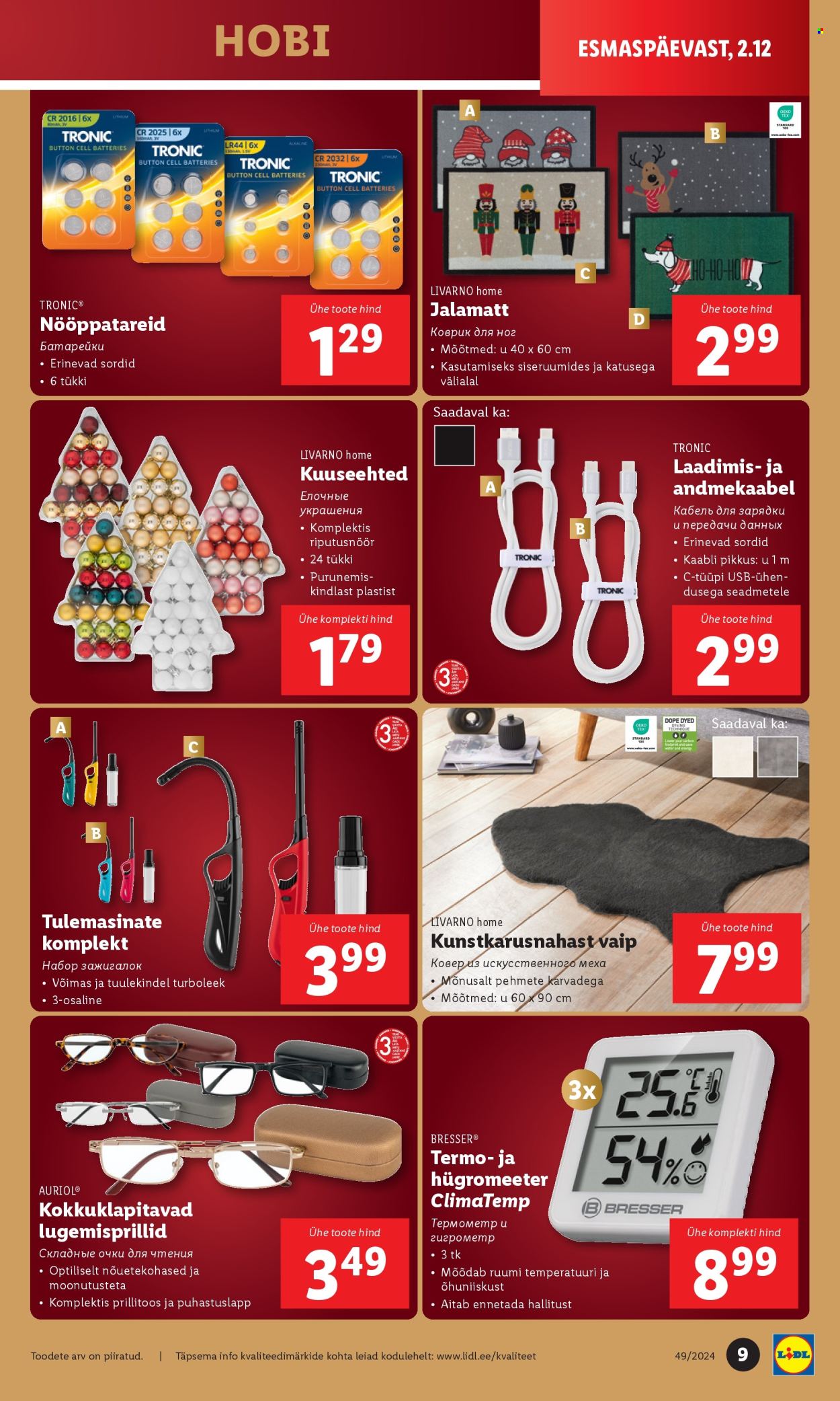 lidl - Lidl kliendileht - Tööstuskaupade pakkumised (2.12 - 8.12.2024) - page: 9