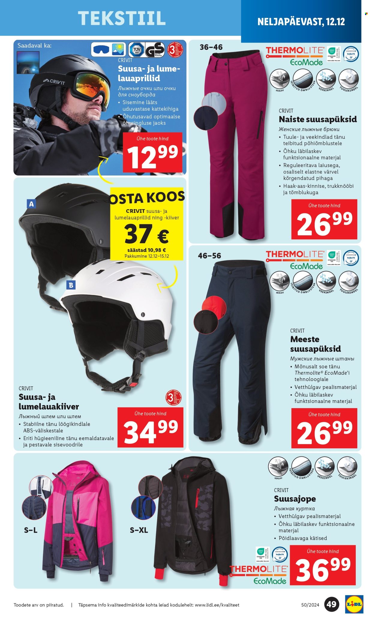 lidl - Lidl kliendileht - Kliendilehed (9.12 - 15.12.2024) - page: 49