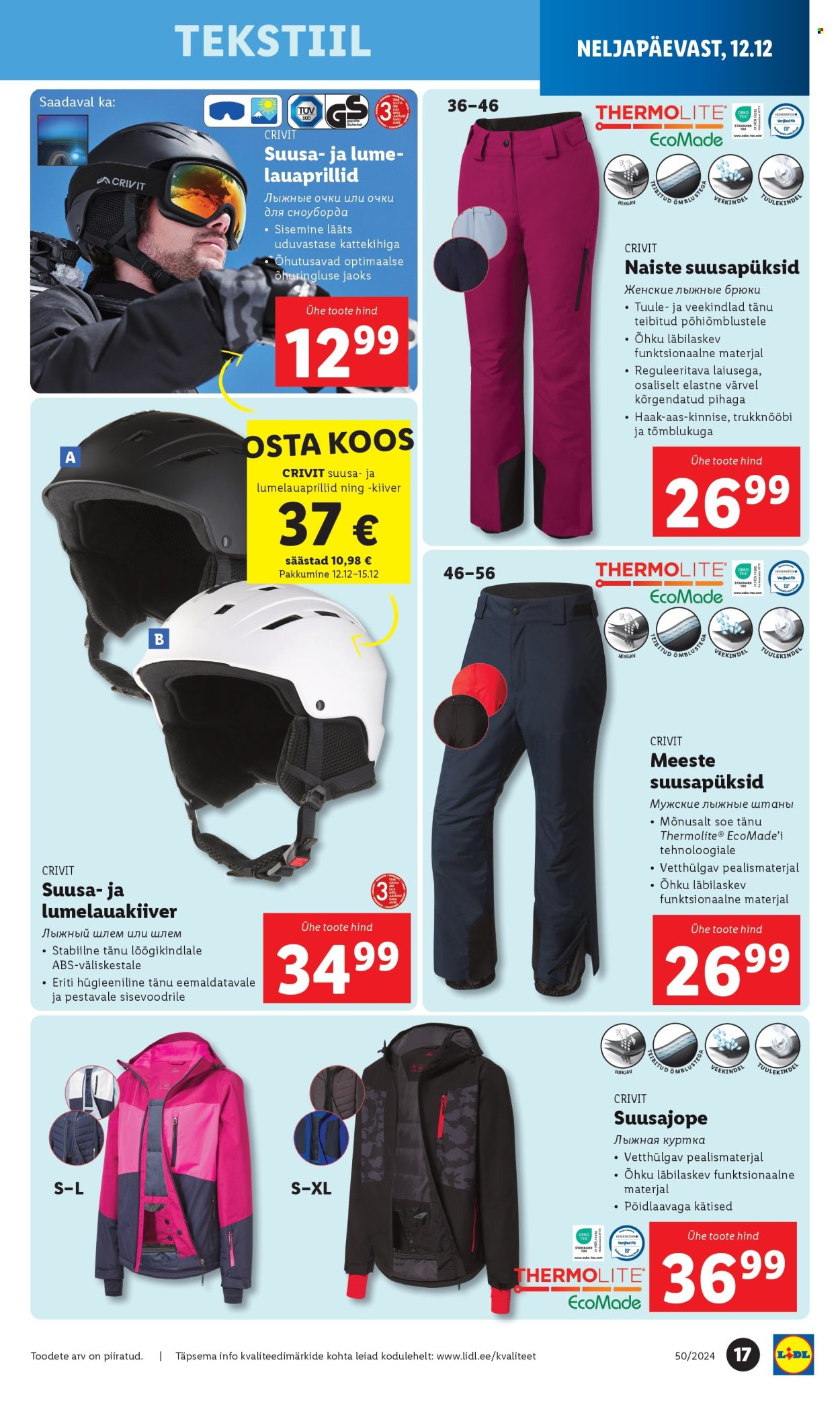 lidl - Lidl kliendileht - Tööstuskaupade kliendilehed (9.12 - 15.12.2024) - page: 17