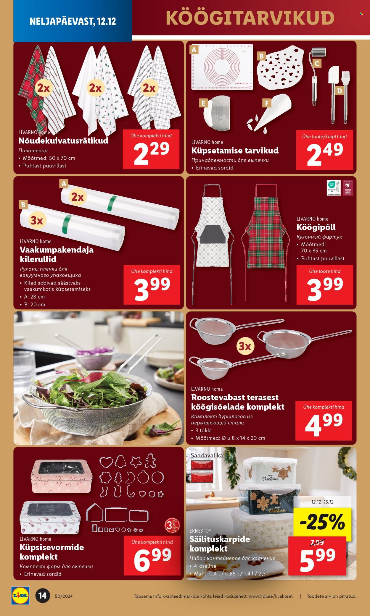 lidl - Lidl kliendileht - Tööstuskaupade kliendilehed (9.12 - 15.12.2024) - page: 14