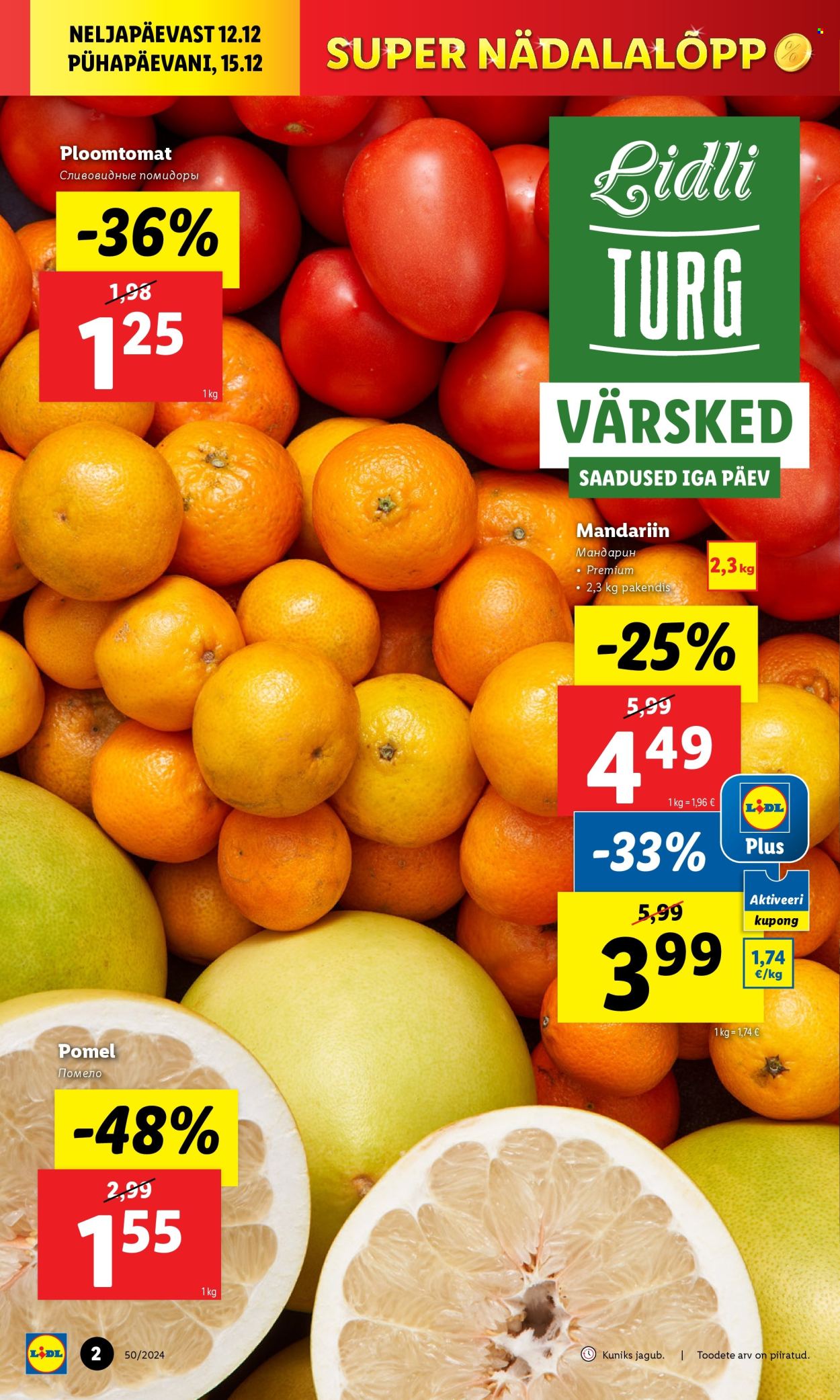 lidl - Lidl kliendileht - Nädalalõpu pakkumised (12.12 - 15.12.2024) - page: 2