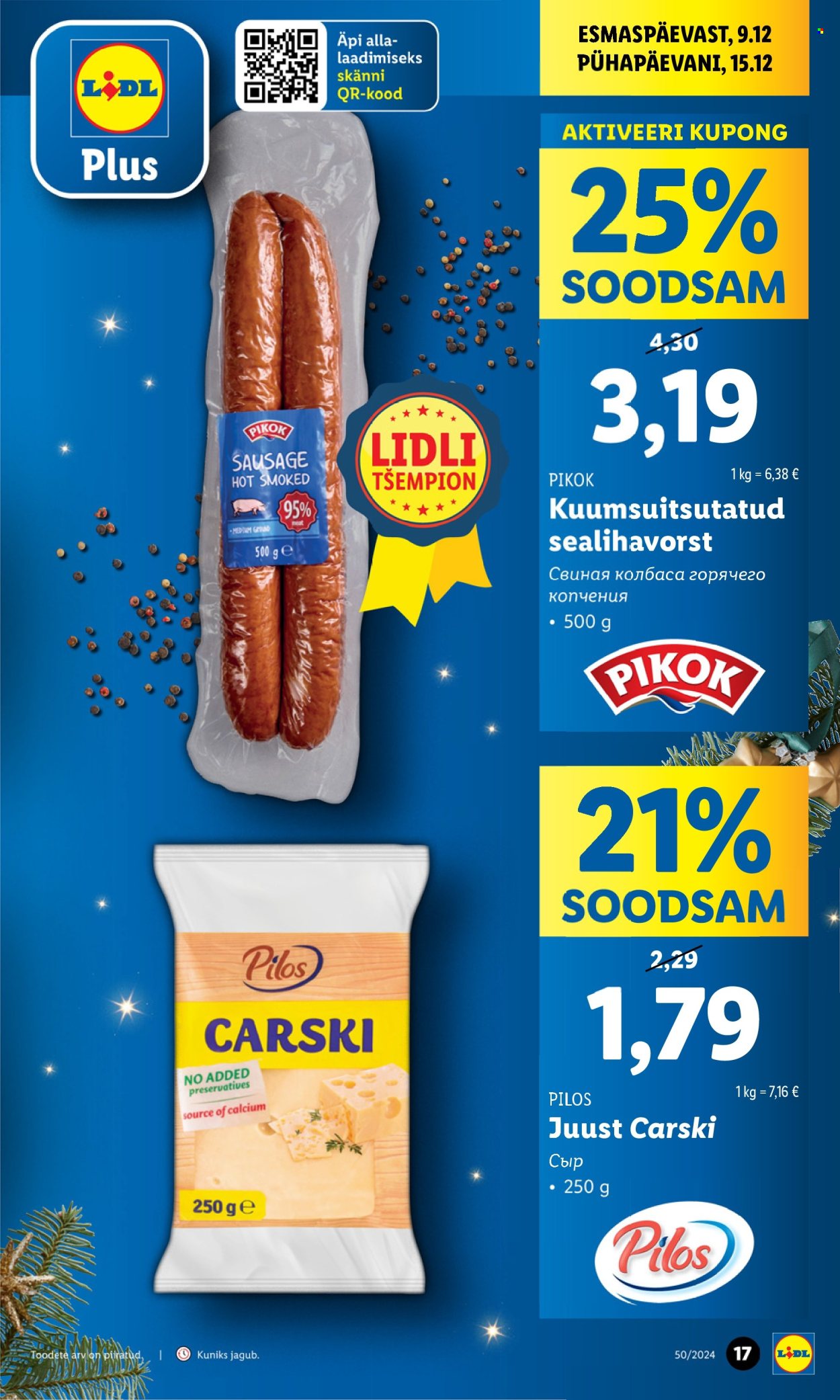 lidl - Lidl kliendileht - Nädalalõpu pakkumised (12.12 - 15.12.2024) - page: 17