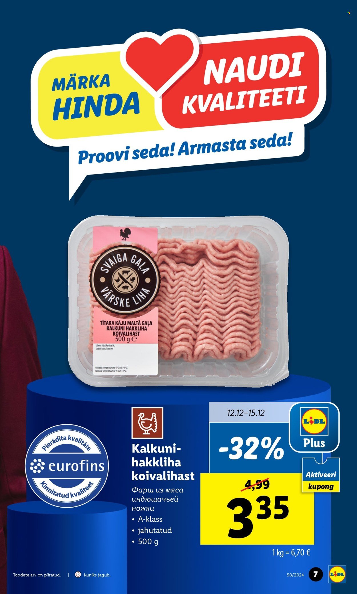 lidl - Lidl kliendileht - Nädalalõpu pakkumised (12.12 - 15.12.2024) - page: 7