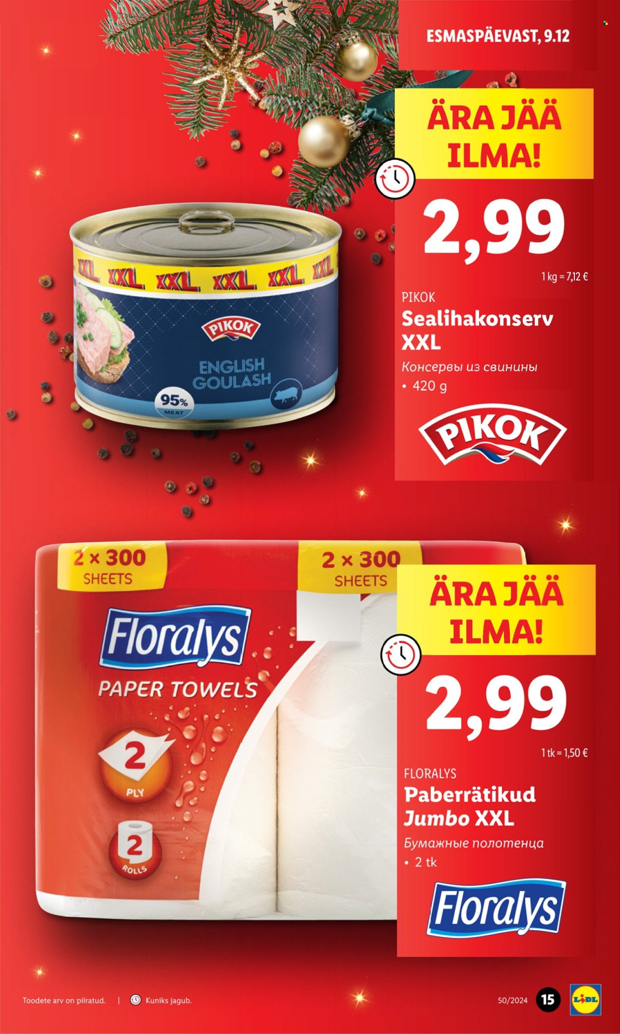 lidl - Lidl kliendileht - Nädalalõpu pakkumised (12.12 - 15.12.2024) - page: 15