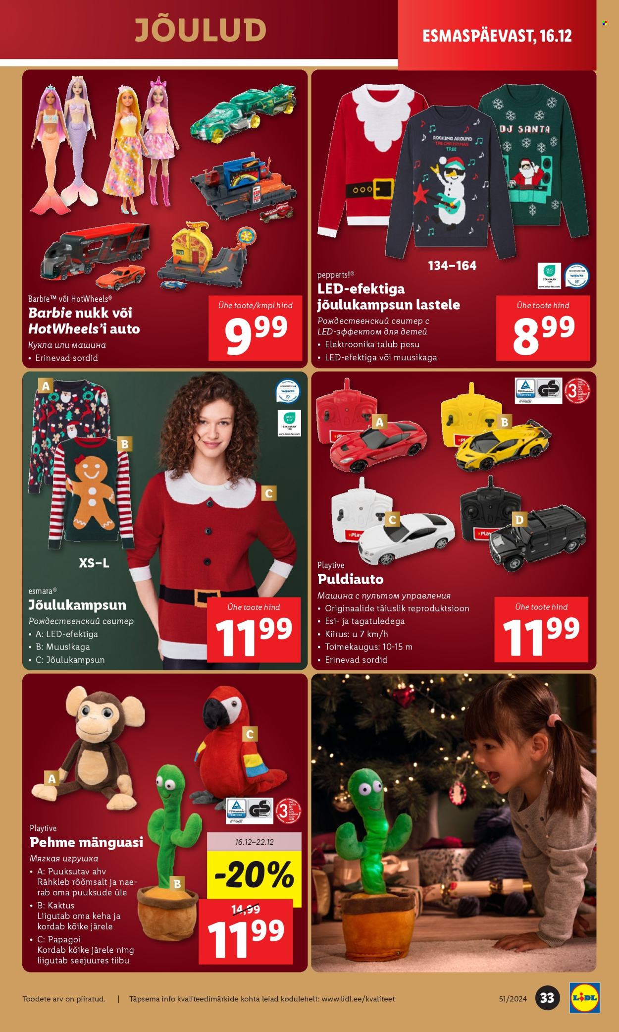 lidl - Lidl kliendileht - Kliendilehed (16.12 - 23.12.2024) - page: 33