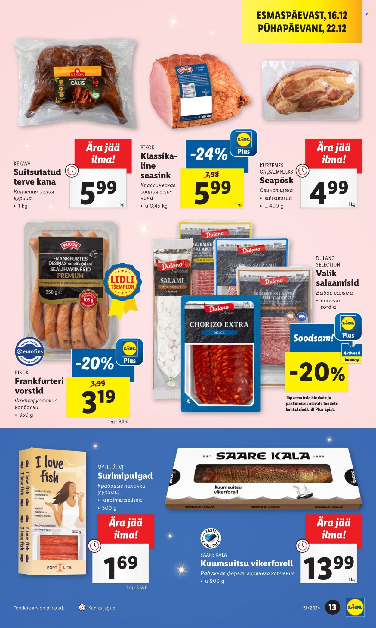 lidl - Lidl kliendileht - Kliendilehed (16.12 - 23.12.2024) - page: 13