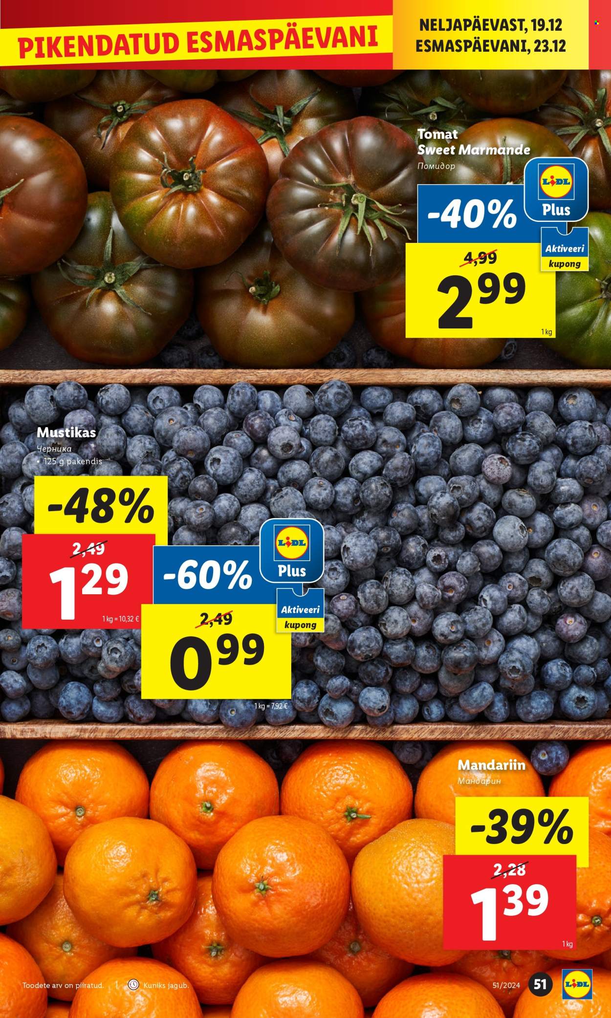 lidl - Lidl kliendileht - Kliendilehed (16.12 - 23.12.2024) - page: 51