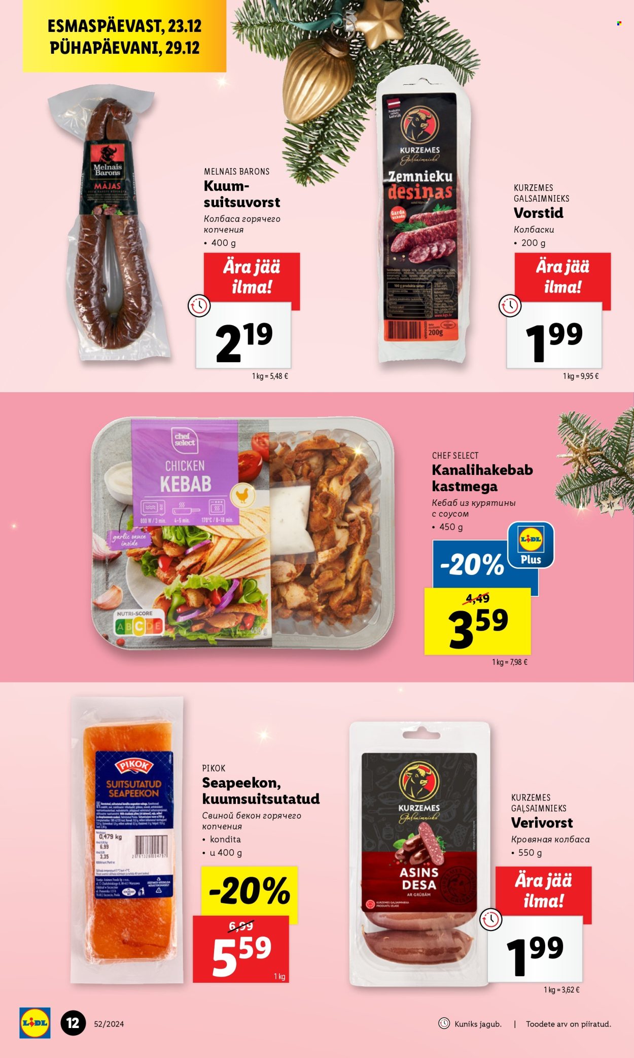 lidl - Lidl kliendileht - Kliendilehed (23.12 - 29.12.2024) - page: 12