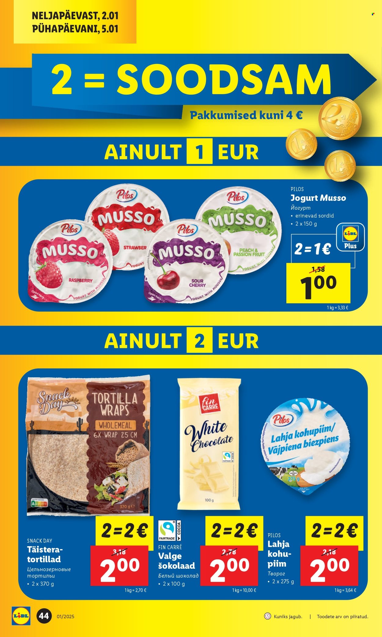 lidl - Lidl kliendileht - Kliendilehed (30.12.2024 - 5.01.2025) - page: 44