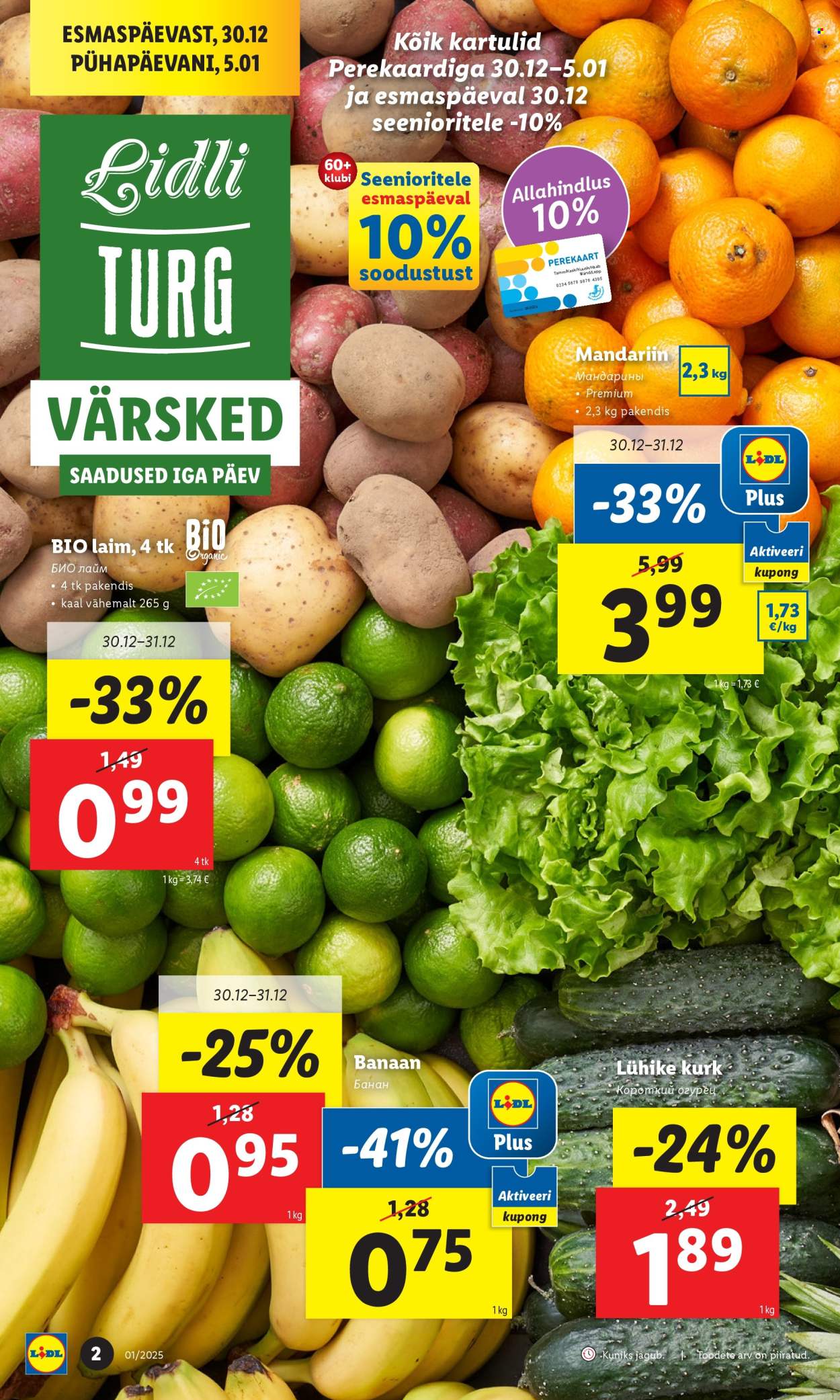 lidl - Lidl kliendileht - Kliendilehed (30.12.2024 - 5.01.2025) - page: 2