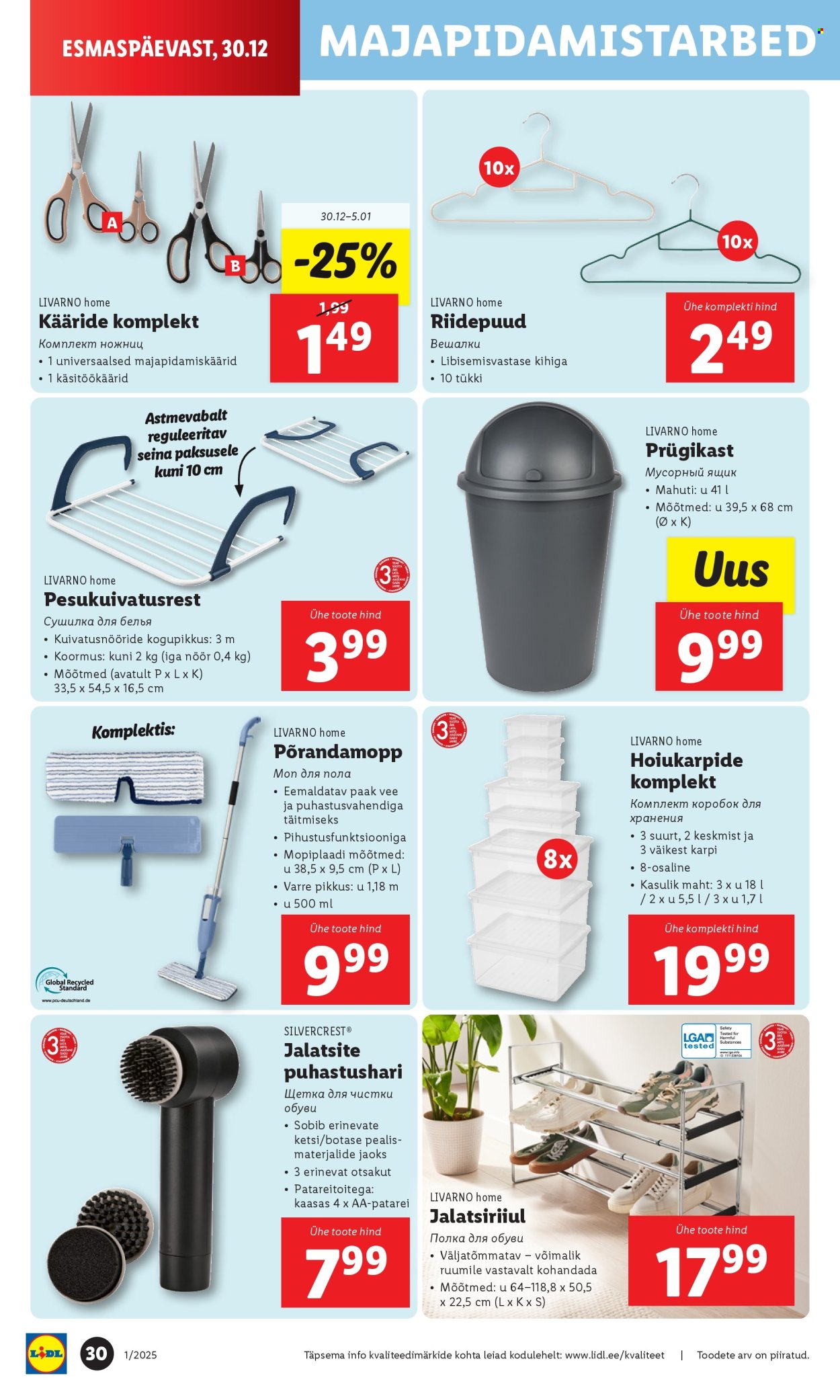 lidl - Lidl kliendileht - Kliendilehed (30.12.2024 - 5.01.2025) - page: 30