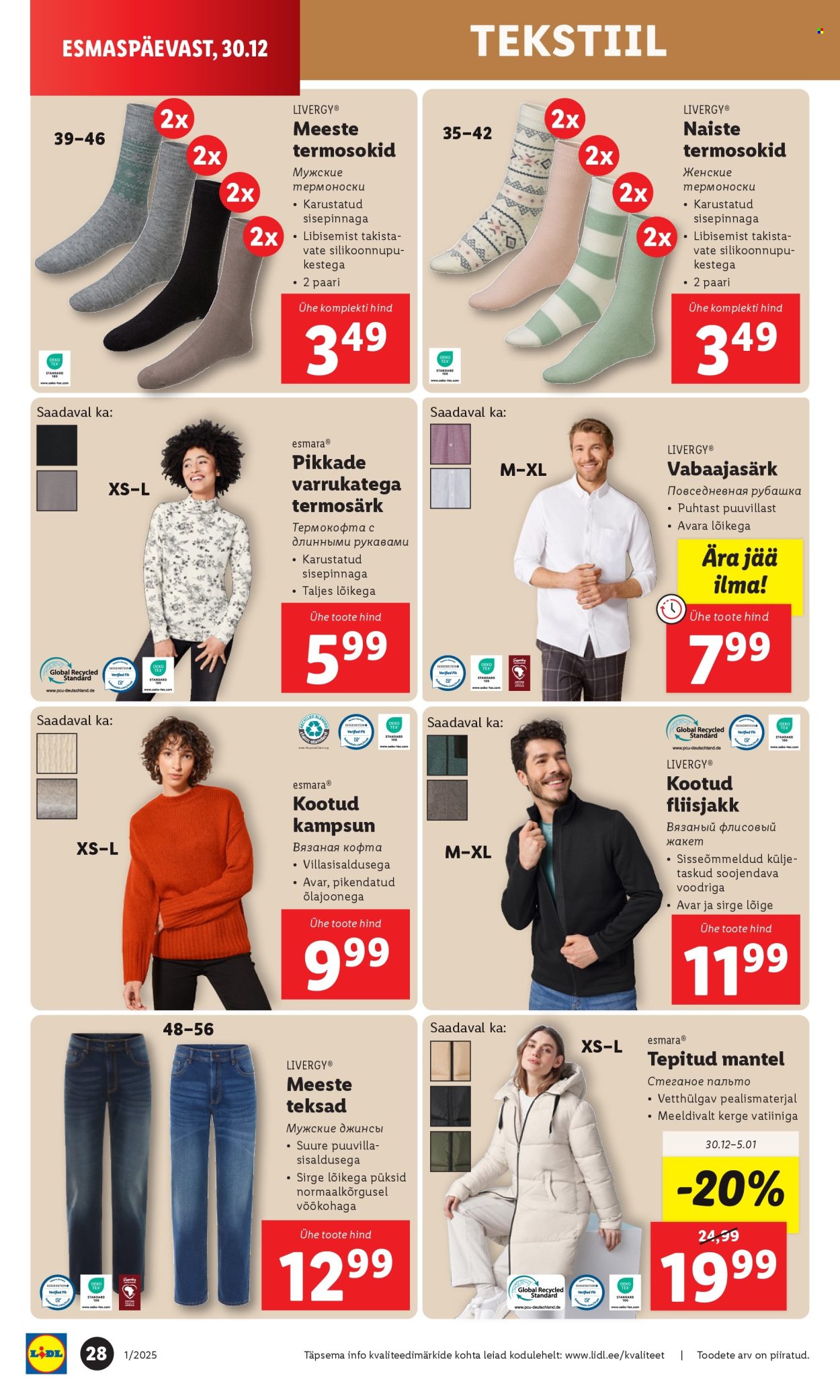 lidl - Lidl kliendileht - Kliendilehed (30.12.2024 - 5.01.2025) - page: 28