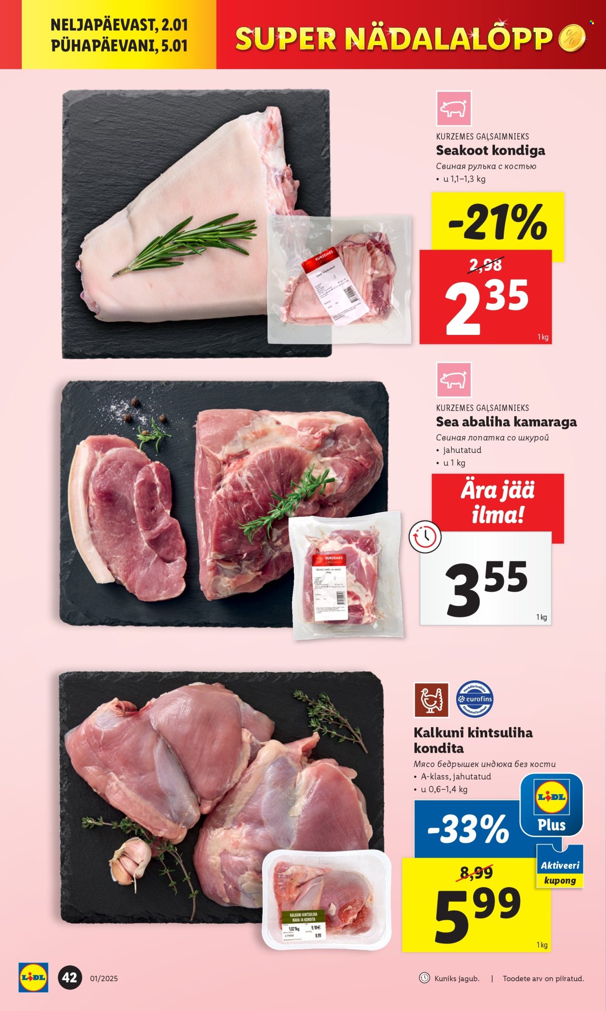 lidl - Lidl kliendileht - Kliendilehed (30.12.2024 - 5.01.2025) - page: 42